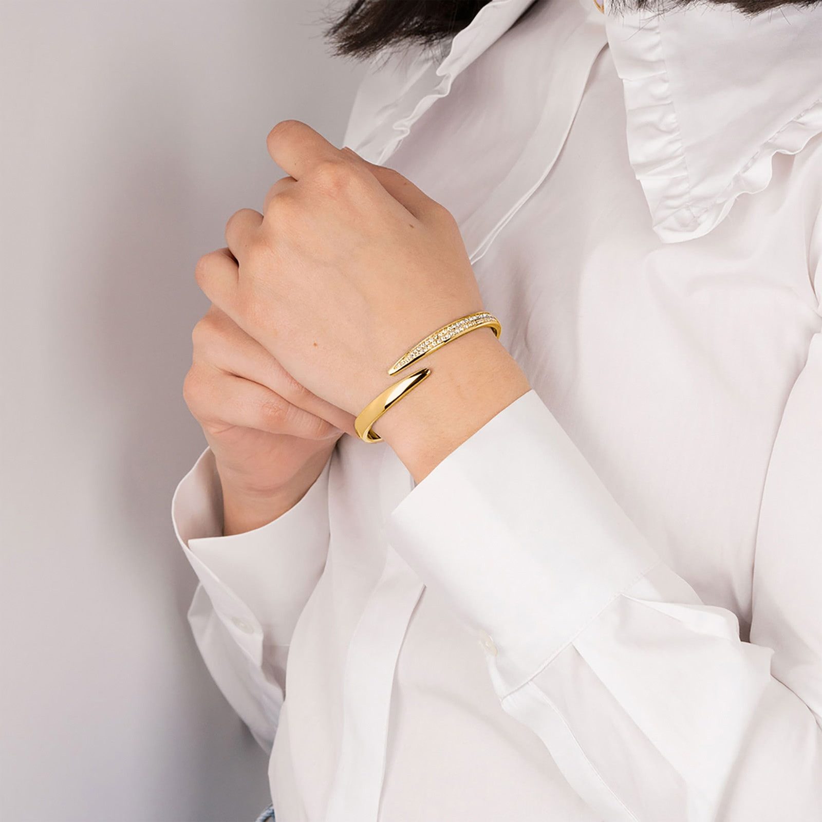 Lotus Style Armspange Lotus Style Armband Armspange gold (Armspangen), für Damen aus Edelstahl (Stainless Steel)