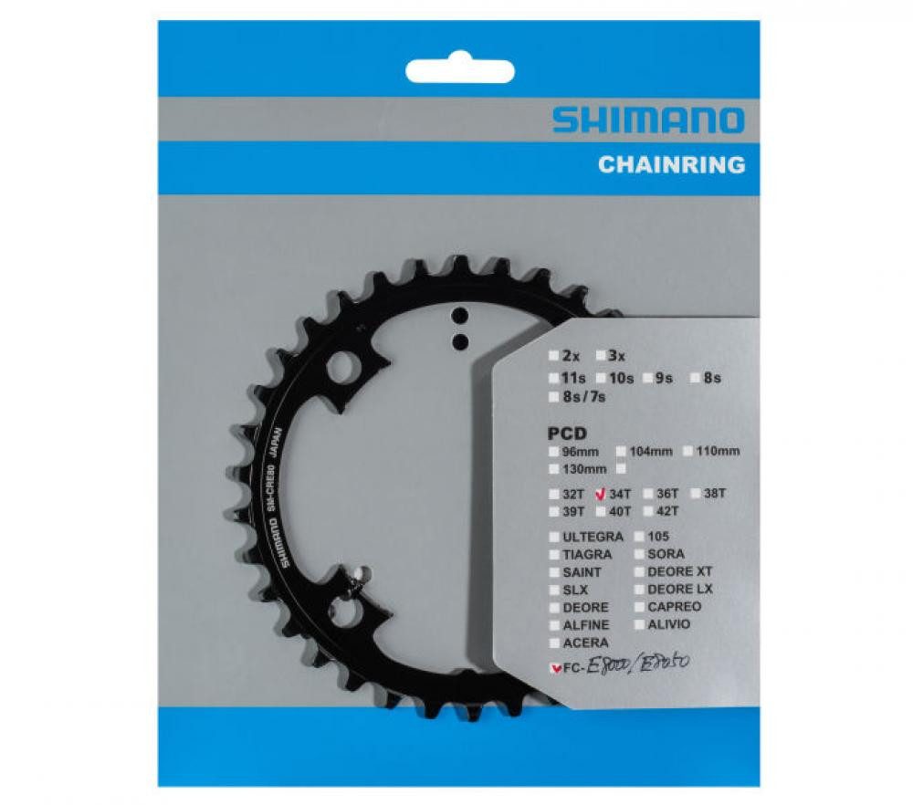 Kettenschaltung SHIMANO Kettenblatt SM-CRE80 / SM-CRE80-B 34Z - effizienter Antrieb fü