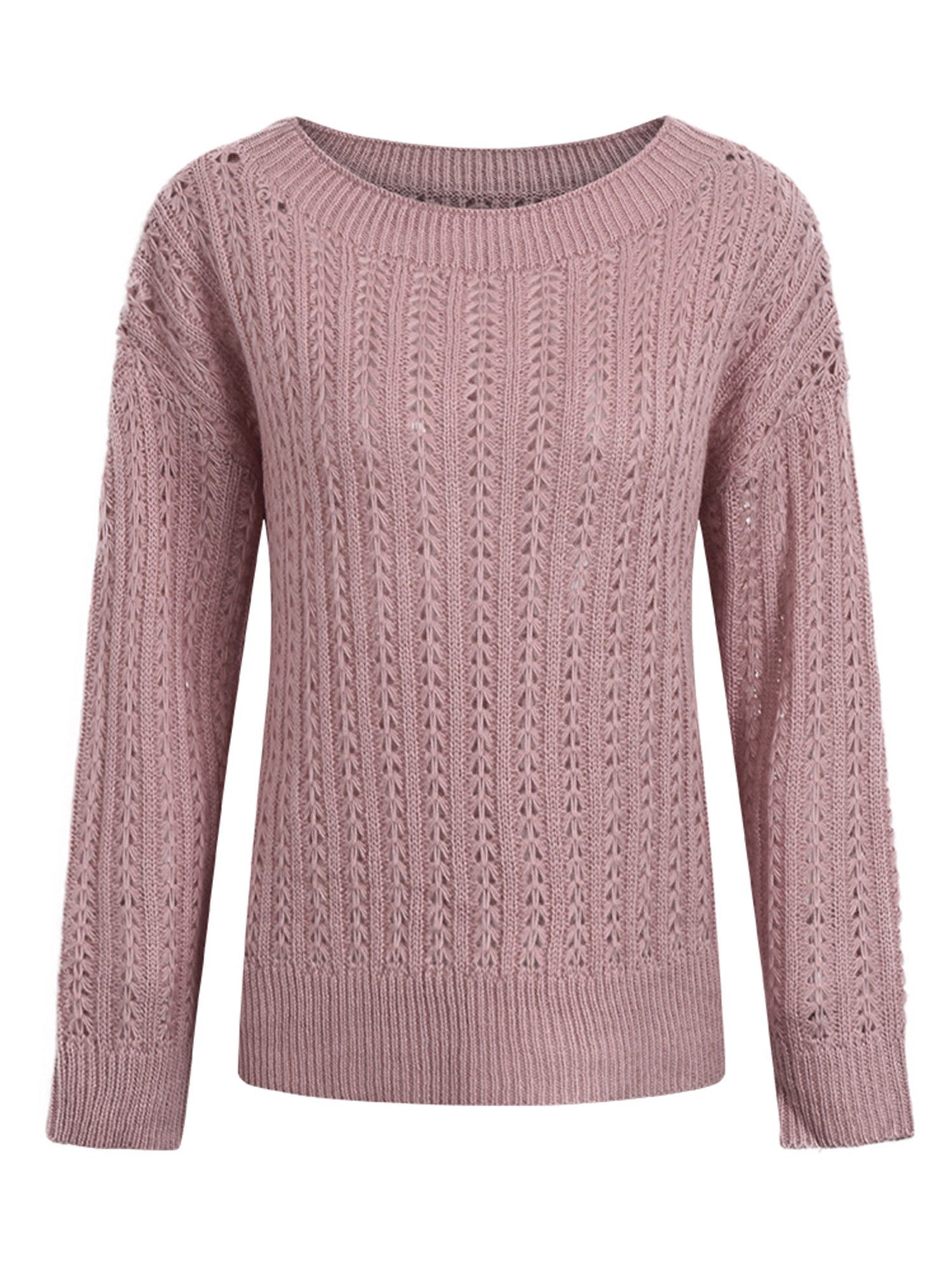 einfarbiger pullover damen