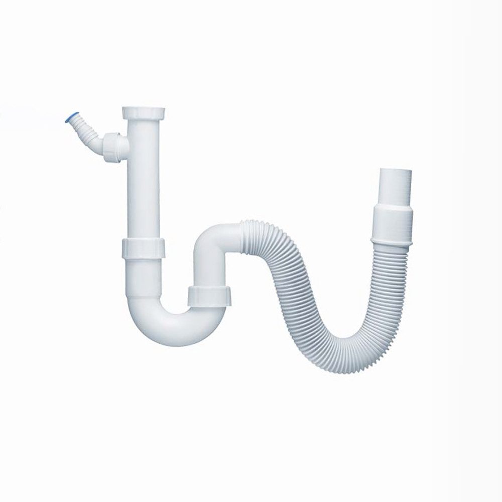 Siphon Spülensiphon Ablaufgarnitur 1 1/2 Zoll DN40 DN50 flexibler Schlauch