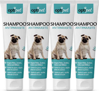 OptiPet Tiershampoo Floh Shampoo Hunde Shampoo Parasitenabwehr, 1000 ml, Sofort Abweisende Wirkung gegen Parasiten in allen Entwicklungsstadien
