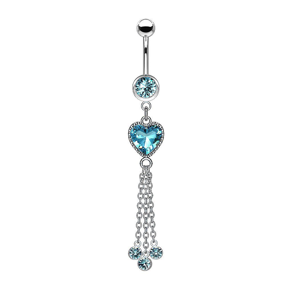 Taffstyle Bauchnabelpiercing Bauchnabelpiercing mit Kristall Herz günstig online kaufen