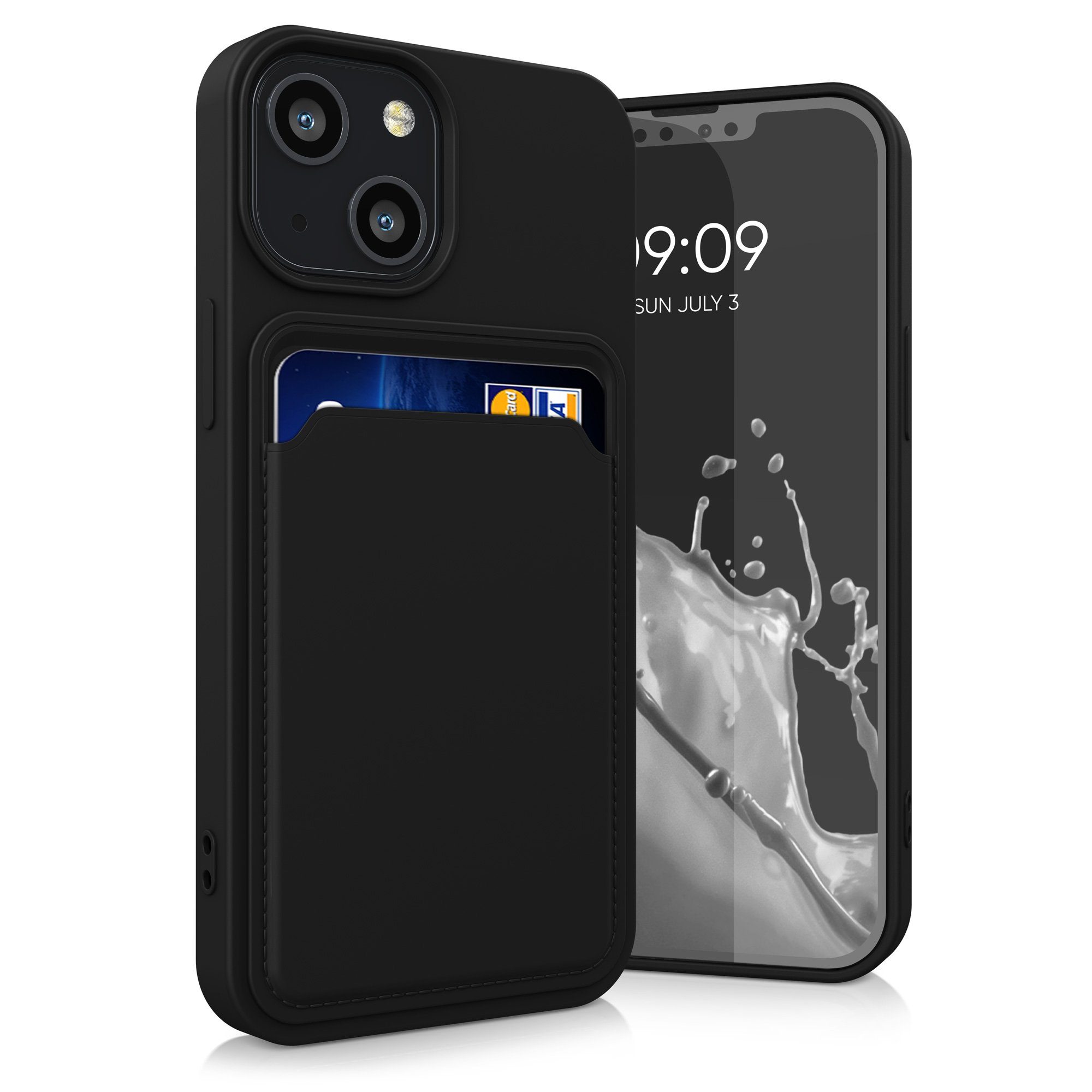 kwmobile Handyhülle Hülle für Apple iPhone 13 mini, Handyhülle mit Fach für Karten - Handy Cover Case