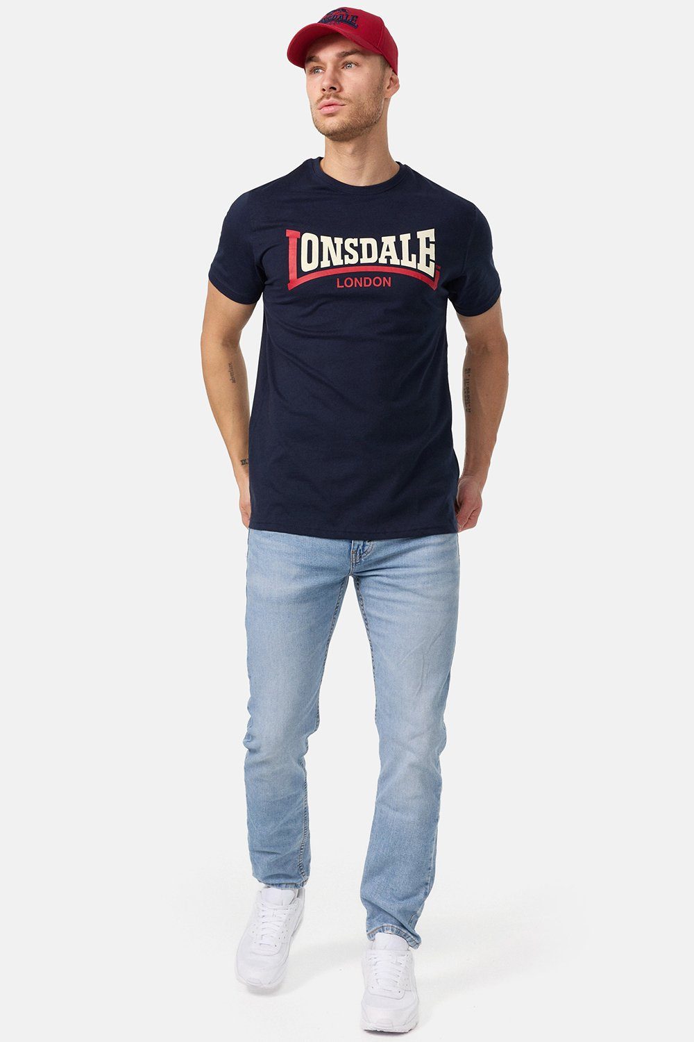 TWO TONE Lonsdale Navy T-Shirt