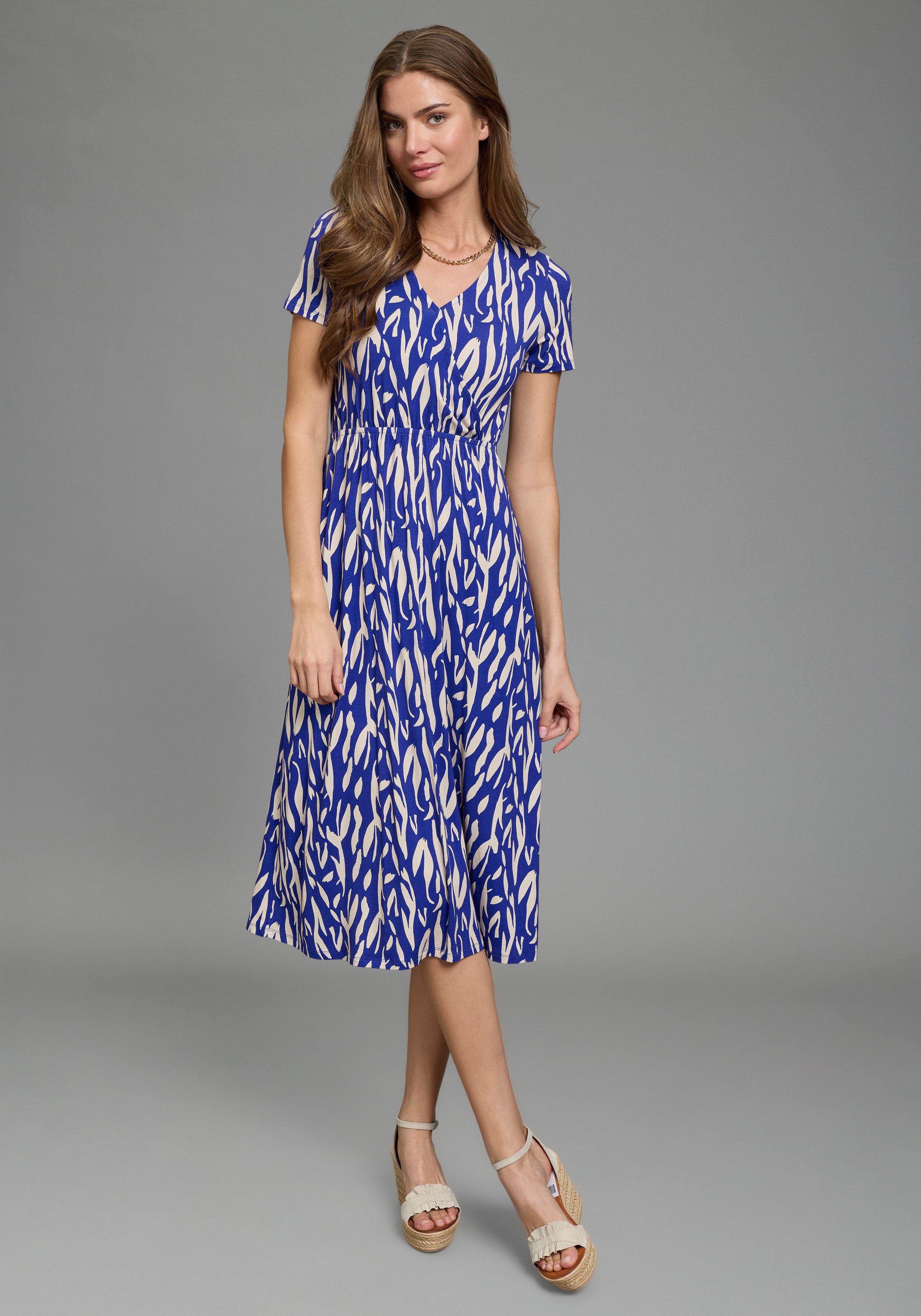 Laura Scott Sommerkleid casual Stil, für entspannte Tage, aus Viskose und E günstig online kaufen