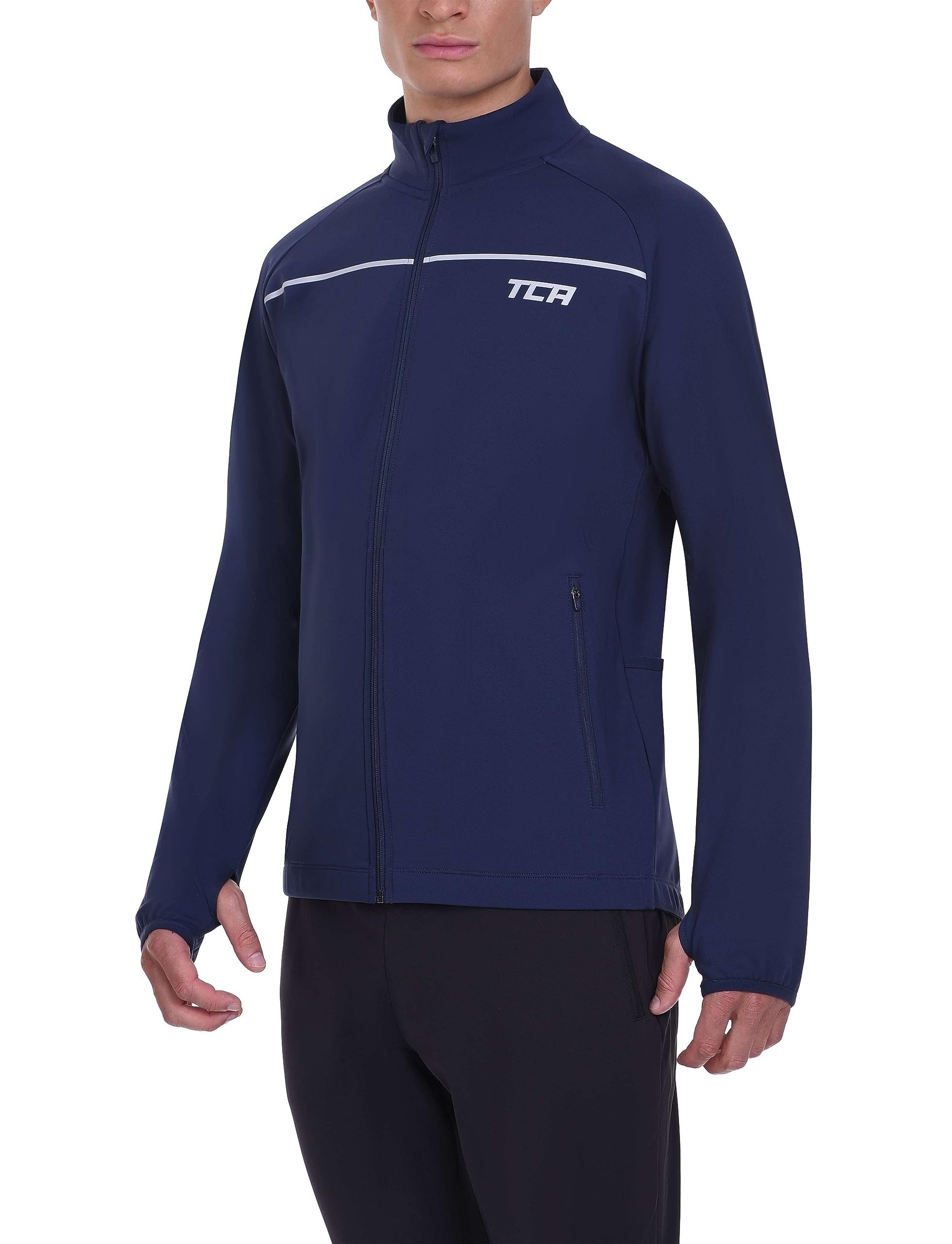 Fahrradjacke Herren Thermische Radlaufjacke - Dunkelblau, M