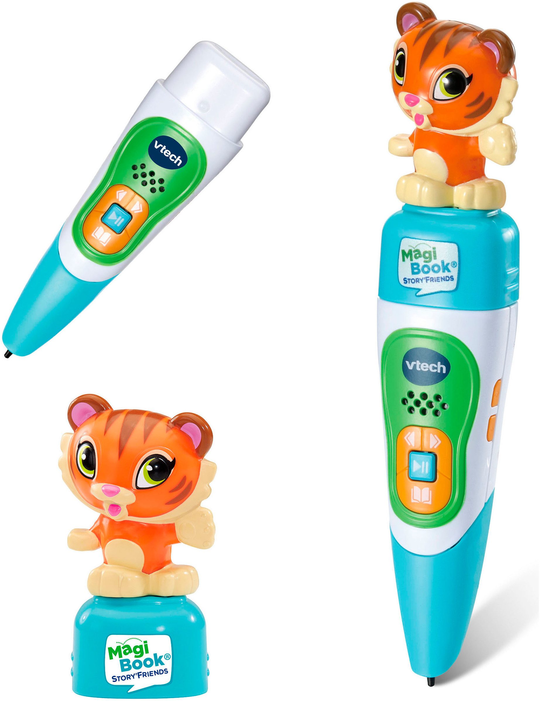 Vtech® Spiel Magibook Story'Friends Starter Set - Buch Tagesabläufe Lernstufe 1, inklusive interaktiven MagiBook Stift