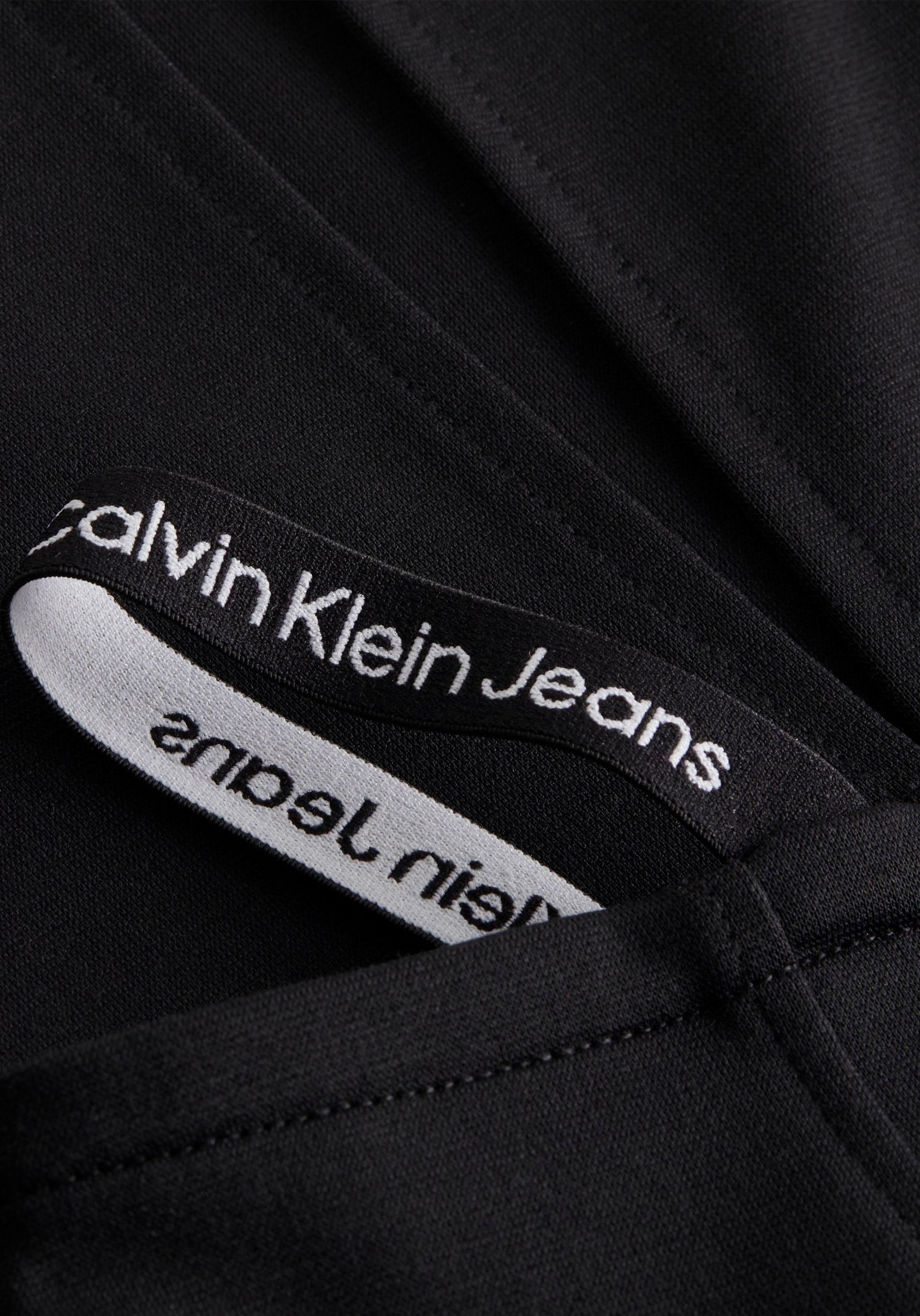 STRAPS Jerseyrock MILANO Jeans mit LONG SLEEVE Klein LOGO Calvin Logo-Straps Calvin Klein