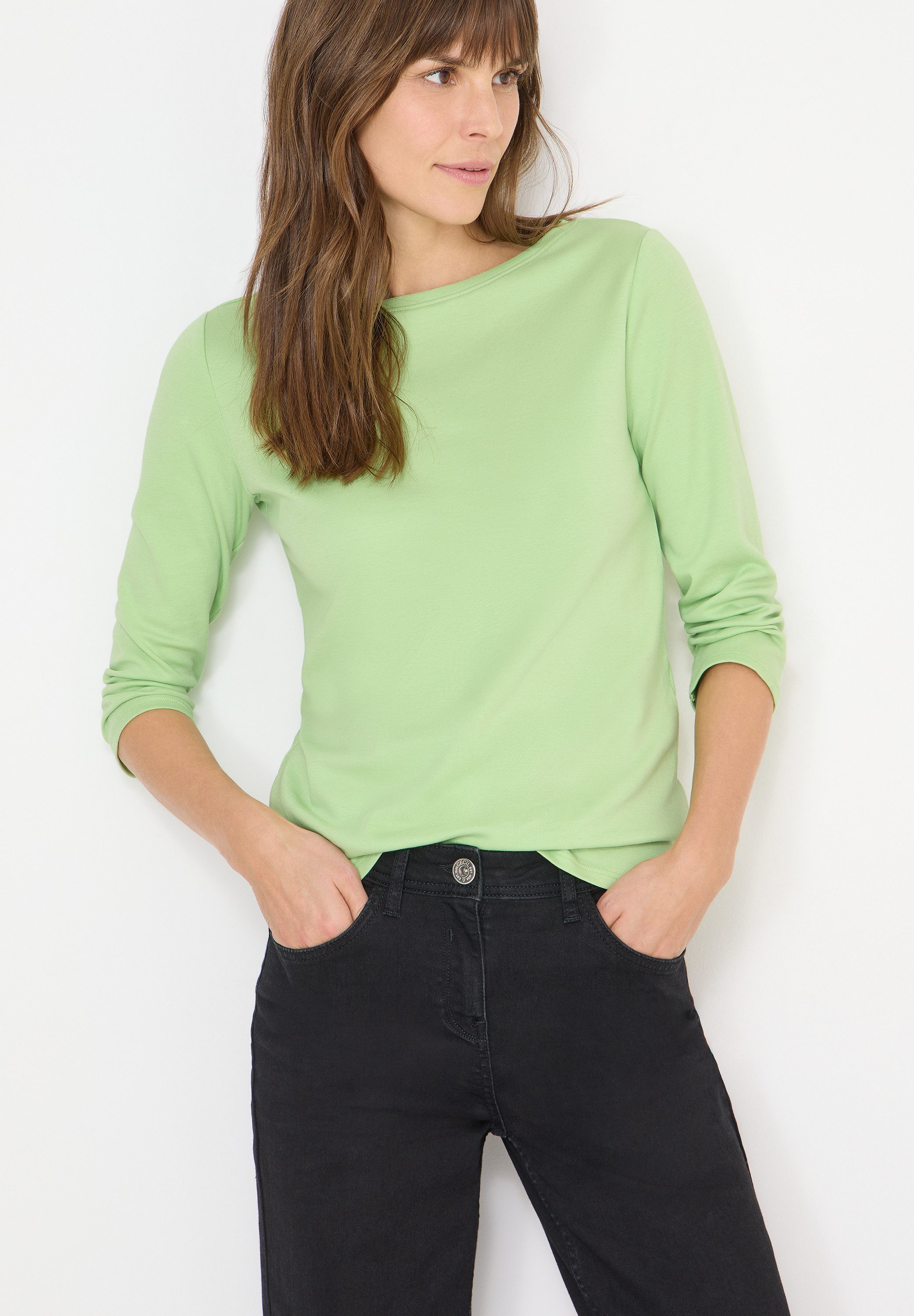 CECIL 3/4-Arm-Shirt aus reiner Baumwolle – Bild 2 von 5
