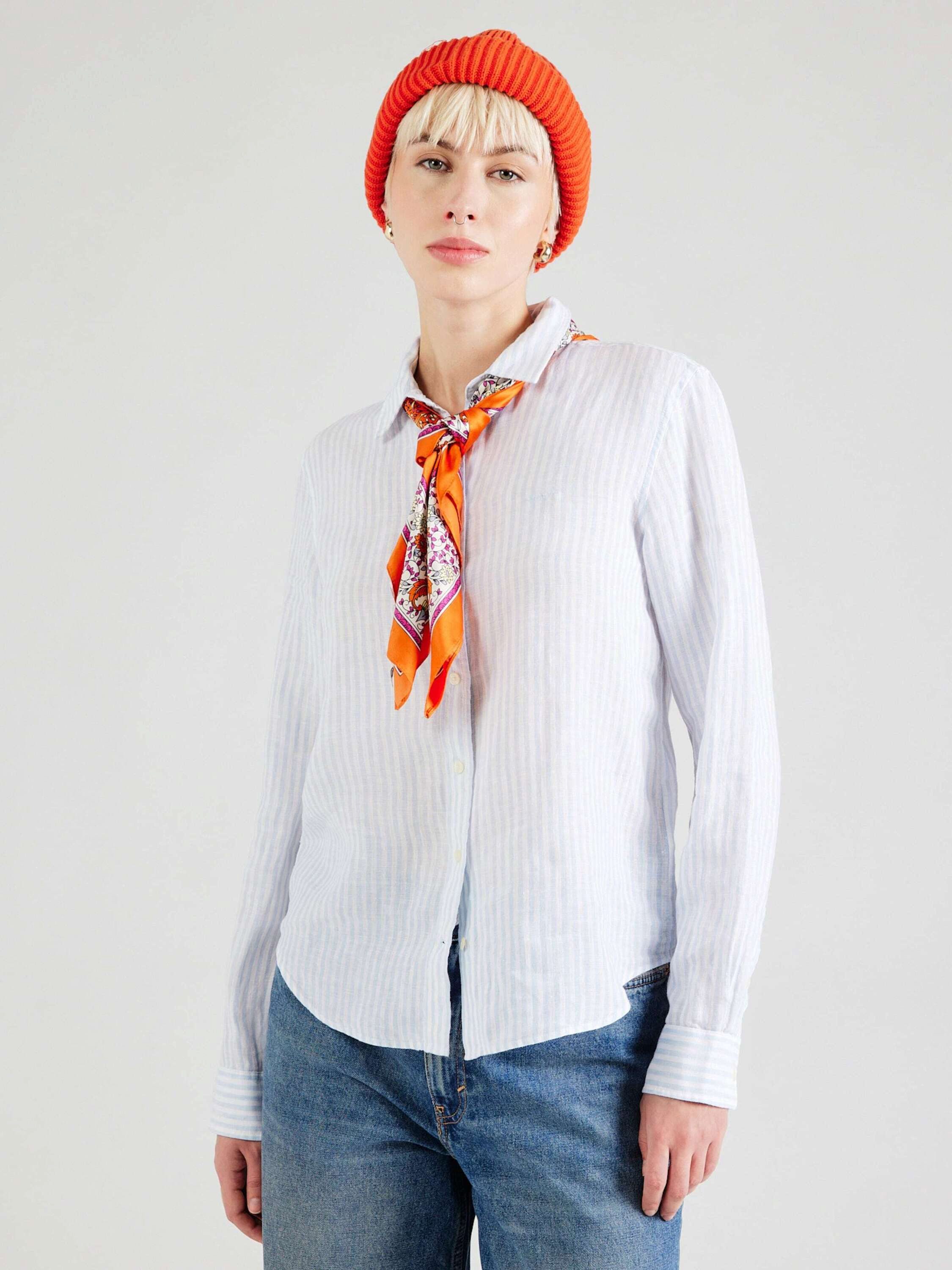 Gant Langarmbluse (1-tlg) Falten