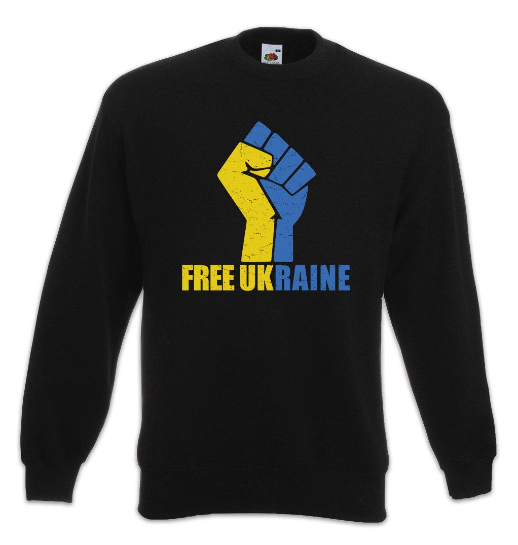 Sweatshirt Free Ukraine Fist Sweatshirt Against War Widerstand Fahne Faust Gegen
