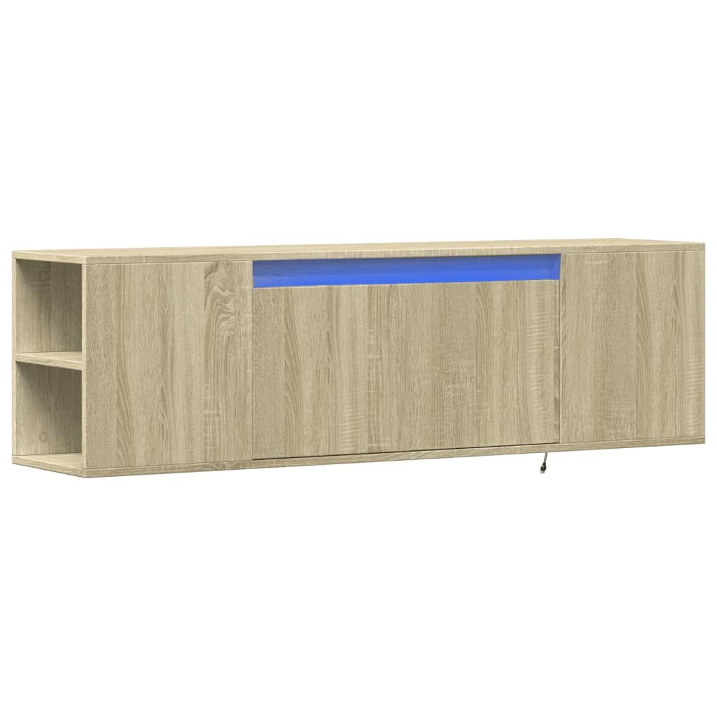 vidaXL TV-Wand TV-Wandschrank mit LED-Beleuchtung Sonoma-Eiche günstig online kaufen