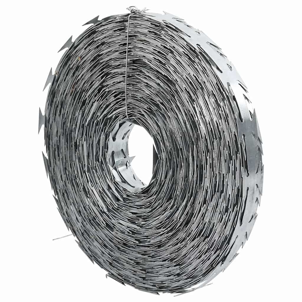 vidaXL Spanngurt Rasierdraht Silber 5000 x 1.9 cm Verzinkter Stahl (1-St)