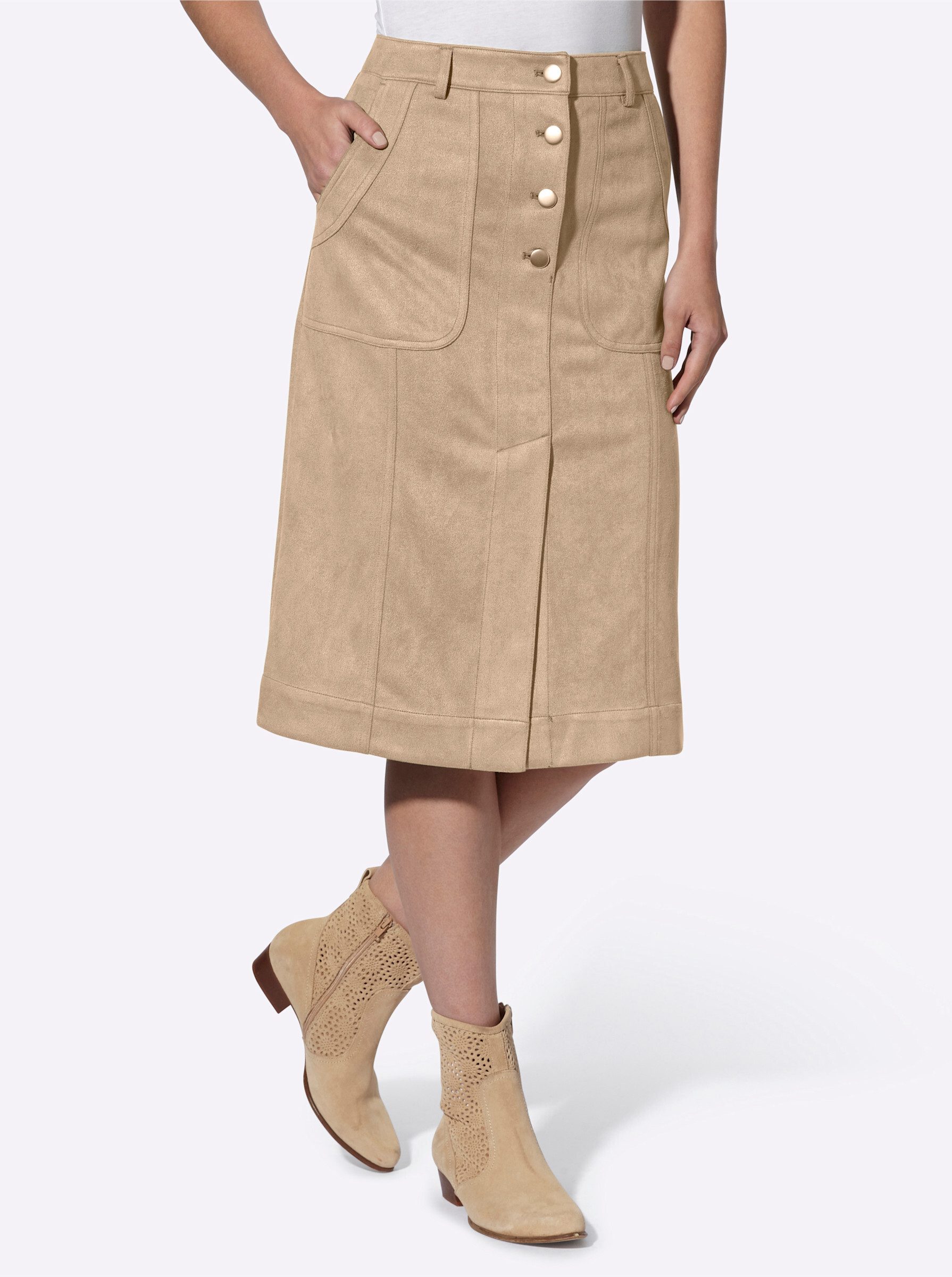 Witt A-Linien-Rock Lederimitatrock . günstig online kaufen