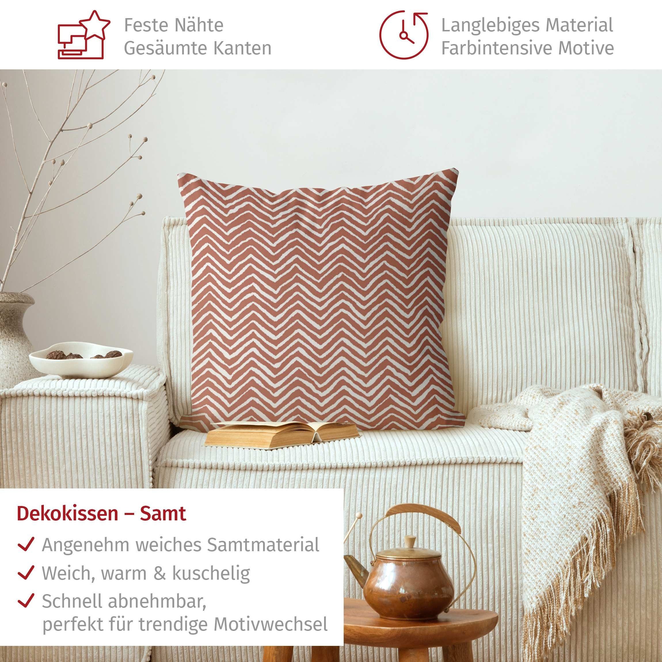 Bilderdepot24 Dekokissen drinnen Kissenhülle/ Sofakissen/ Zierkissen rot Muster Abstrakt, Bezug mit / ohne Füllung Zierkissen Outdoor Sofa Bett