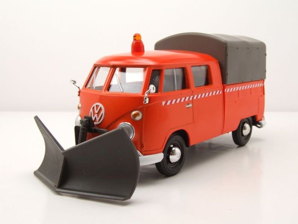 Maxichamps Modellauto VW T1 Bus Kastenwagen 1963 rot Modellauto 1