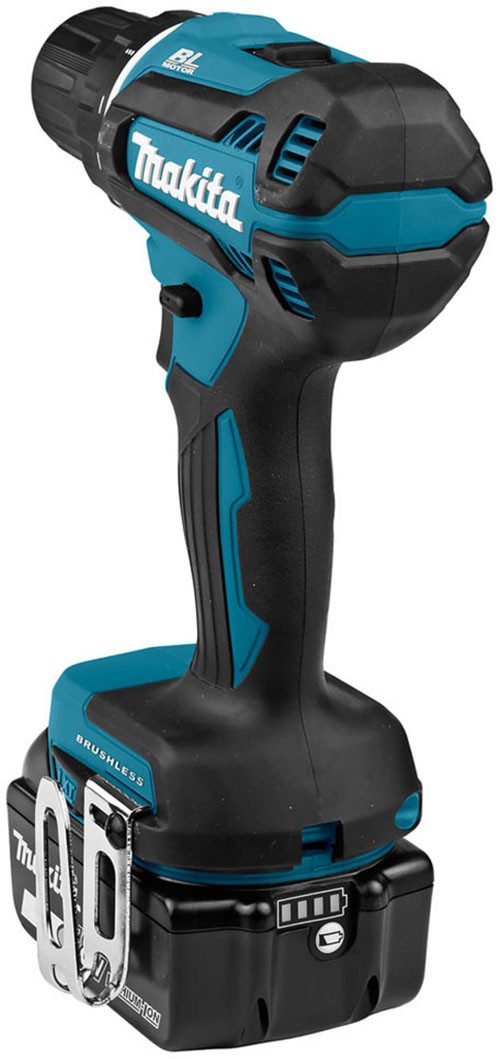 Makita Akku-Bohrschrauber DDF485RFJ, inkl. 2 Akkus 18V/3Ah, Ladegerät und Koffer