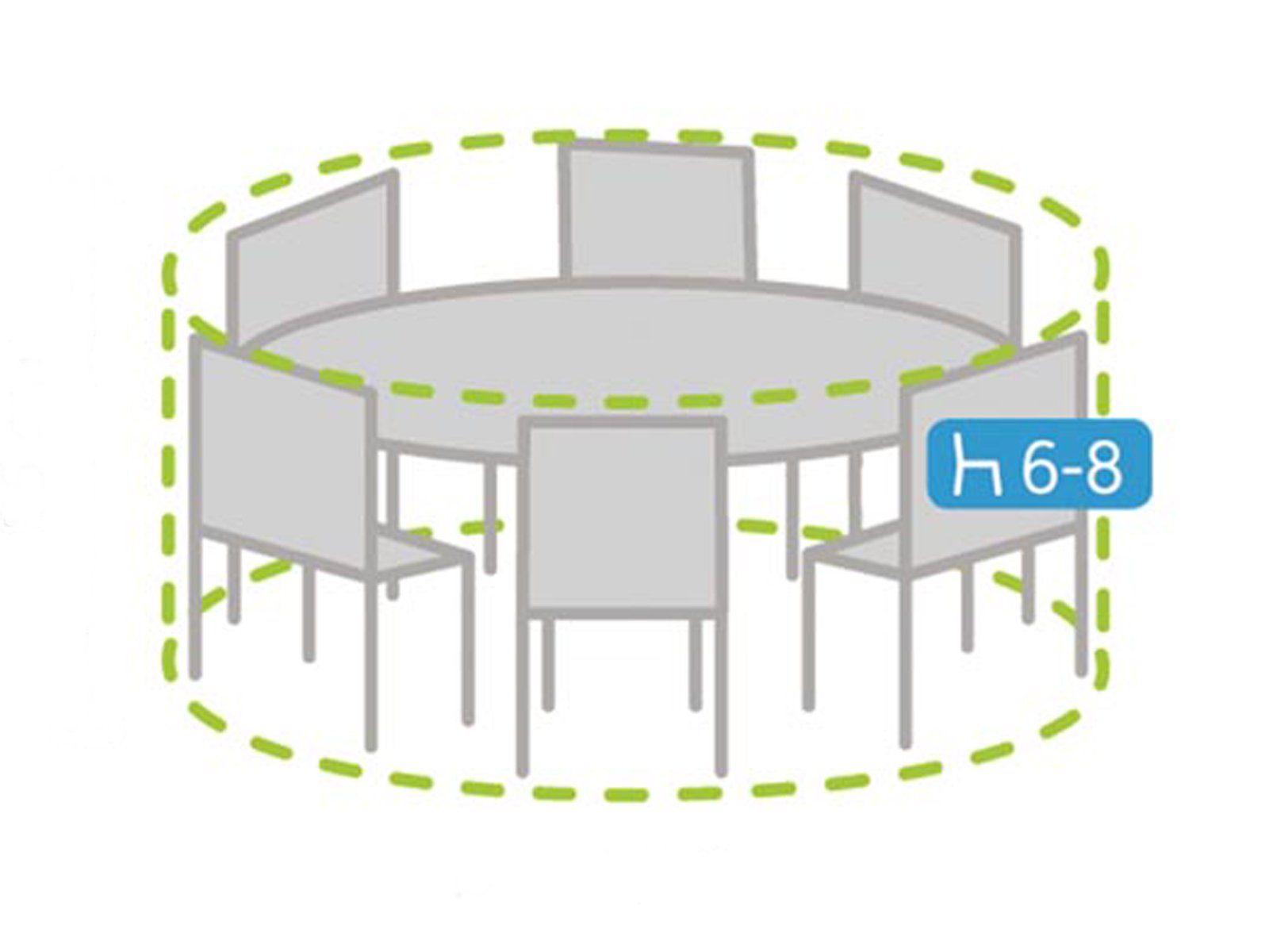 PEREL Gartenmöbel-Schutzhülle, Abdeckung Lounge-Möbel Wasserfeste Abdeckhaube Sitzgruppe Ø260cm