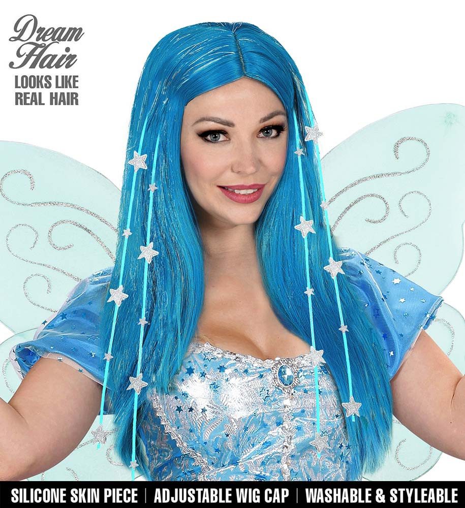 Widmann S.r.l. Kunsthaarperücke Perücke Meerjungfrau blau dream hair