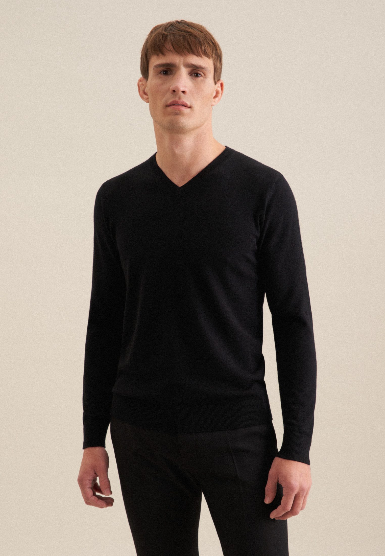 seidensticker Pullunder Schwarze Rose V-Neck Uni günstig online kaufen