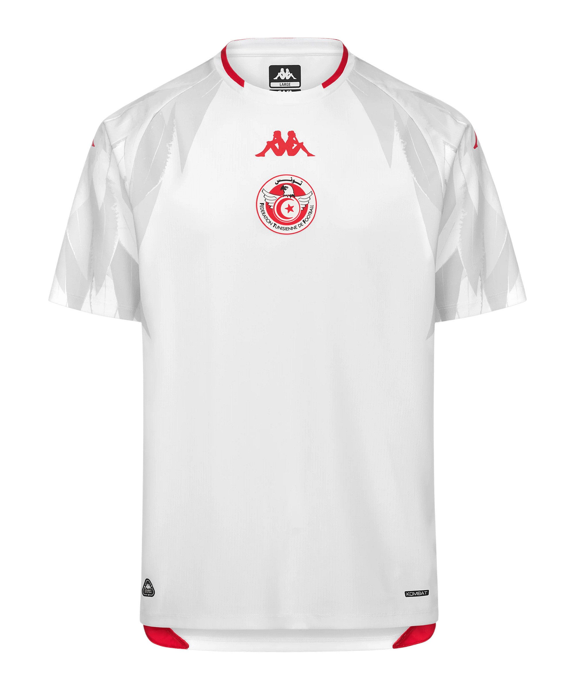 Kappa Fußballtrikot Kappa FTF Tunesien Trikot Home WM 2026 Weiß Weltmeisterschaft