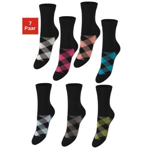 H.I.S Socken (7-Paar) in angesagtem Rhombenmuster