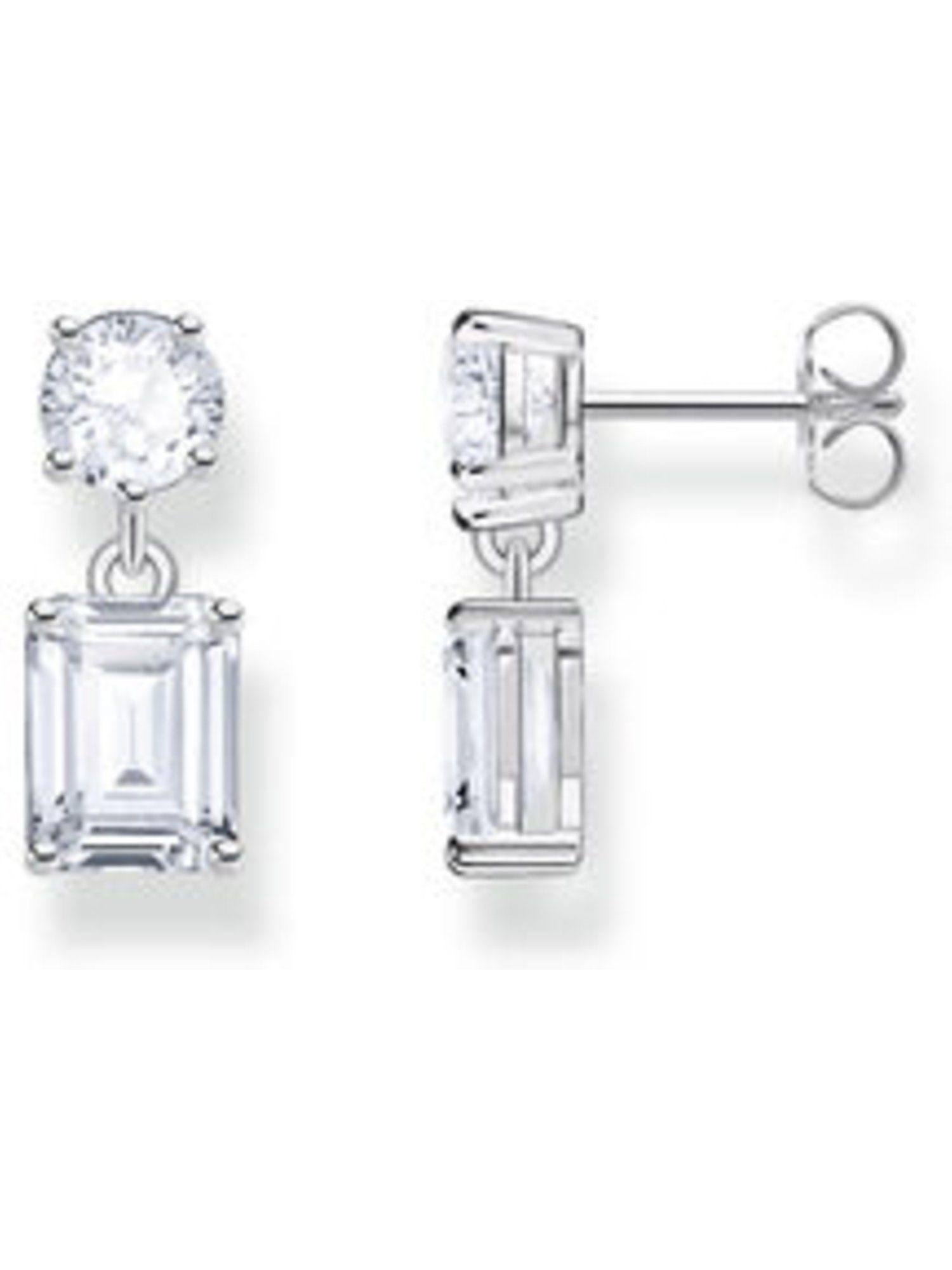 THOMAS SABO Paar Ohrhänger Thomas Sabo Damen-Ohrhänger 925er Silber Zirkonia