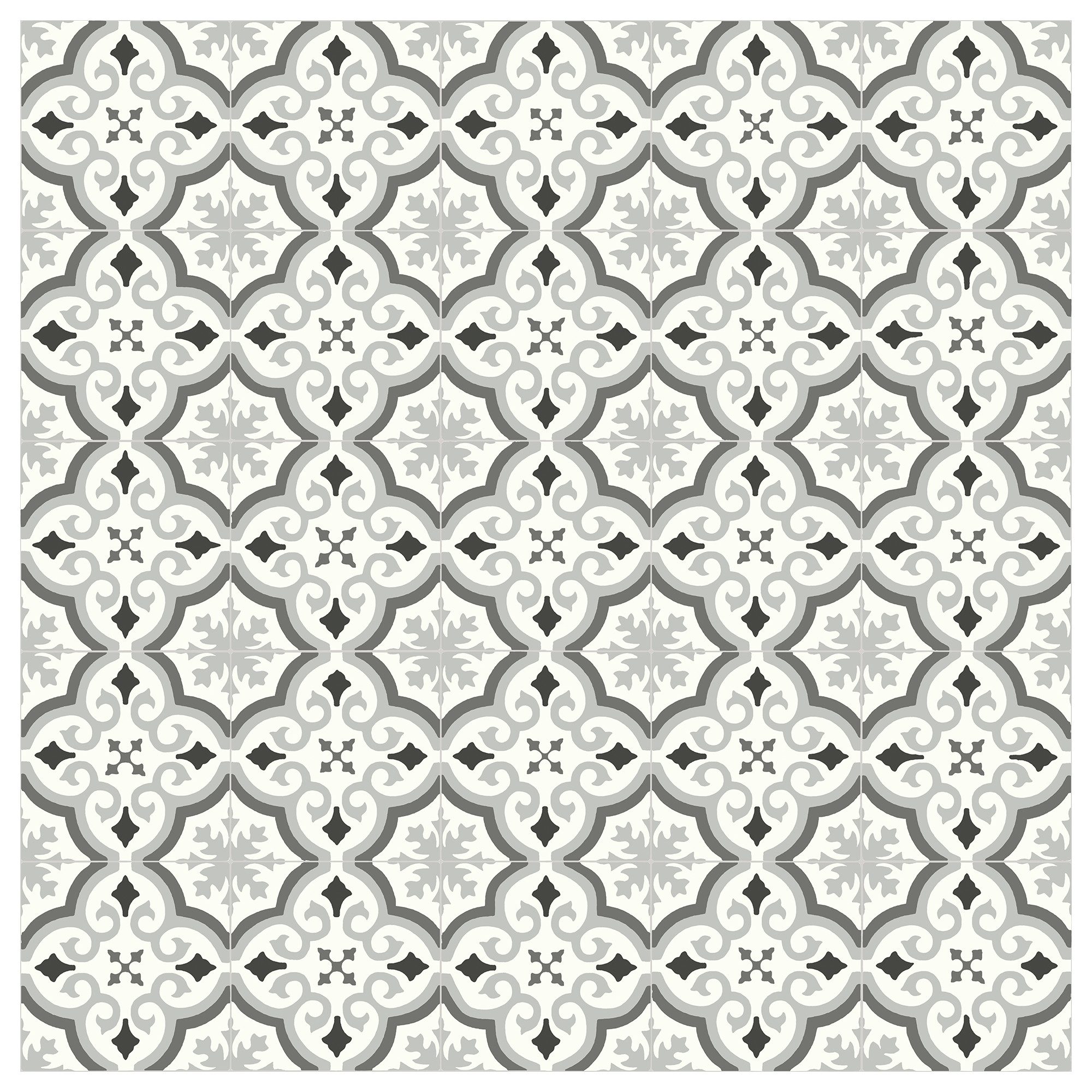 misento Вініловий ламінат Astell in Fliesenoptik, für Feuchtraum- und Privatbereiche, PVC Bodenbelag Meterware 200/400 cm breit, Stärke 2,5 mm