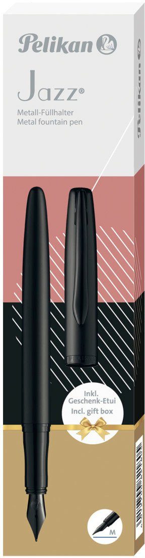 Elegance, Pelikan P36 schwarz carbon Füllhalter Noble Jazz®