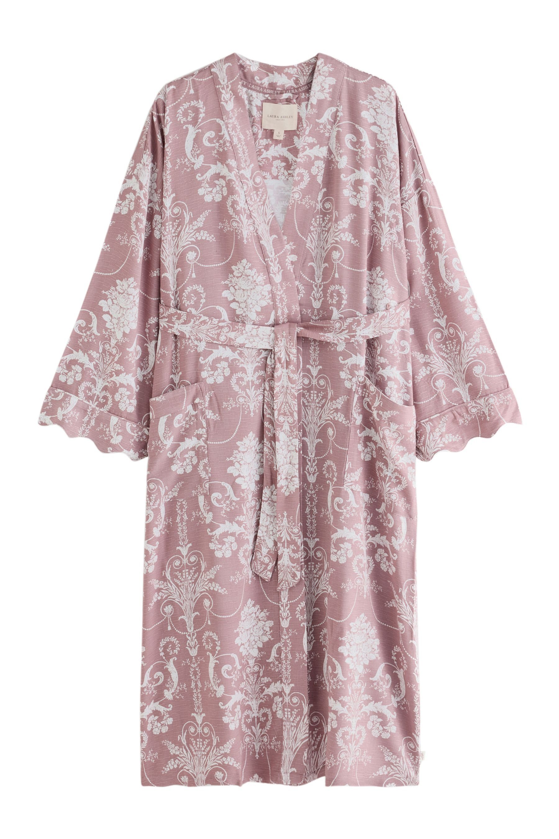 LAURA ASHLEY Damenbademantel Laura Ashley Josette Morgenmantel, Viskose (Livaeco)
