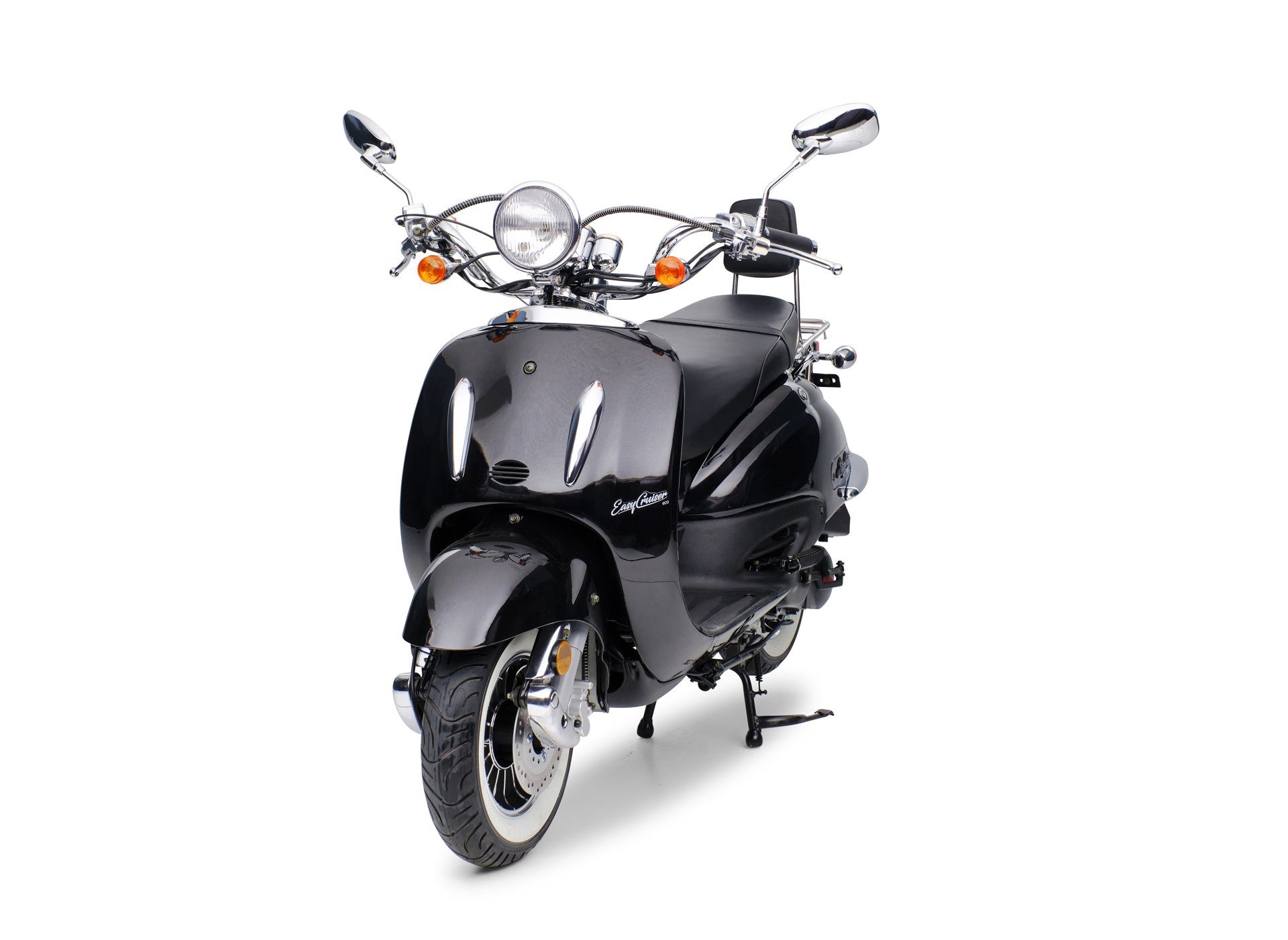 Burnout Motorroller Easycruiser Eco, 50 ccm, 45 km/h, Euro 5, Retro Roller Schwarz