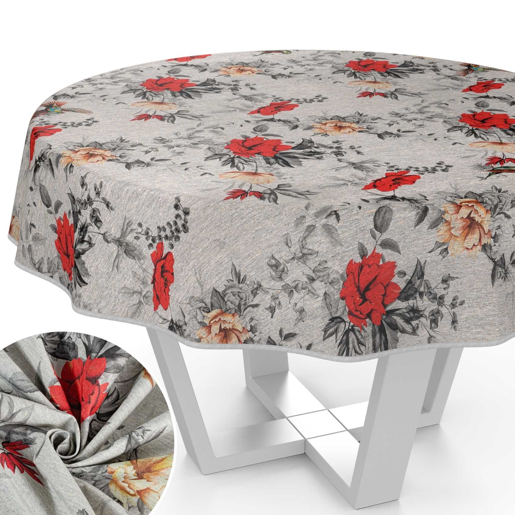 ANRO Tischdecke aus Stoff mit Blumen Pflanzen wasserabweisend Tischtuch Tis günstig online kaufen