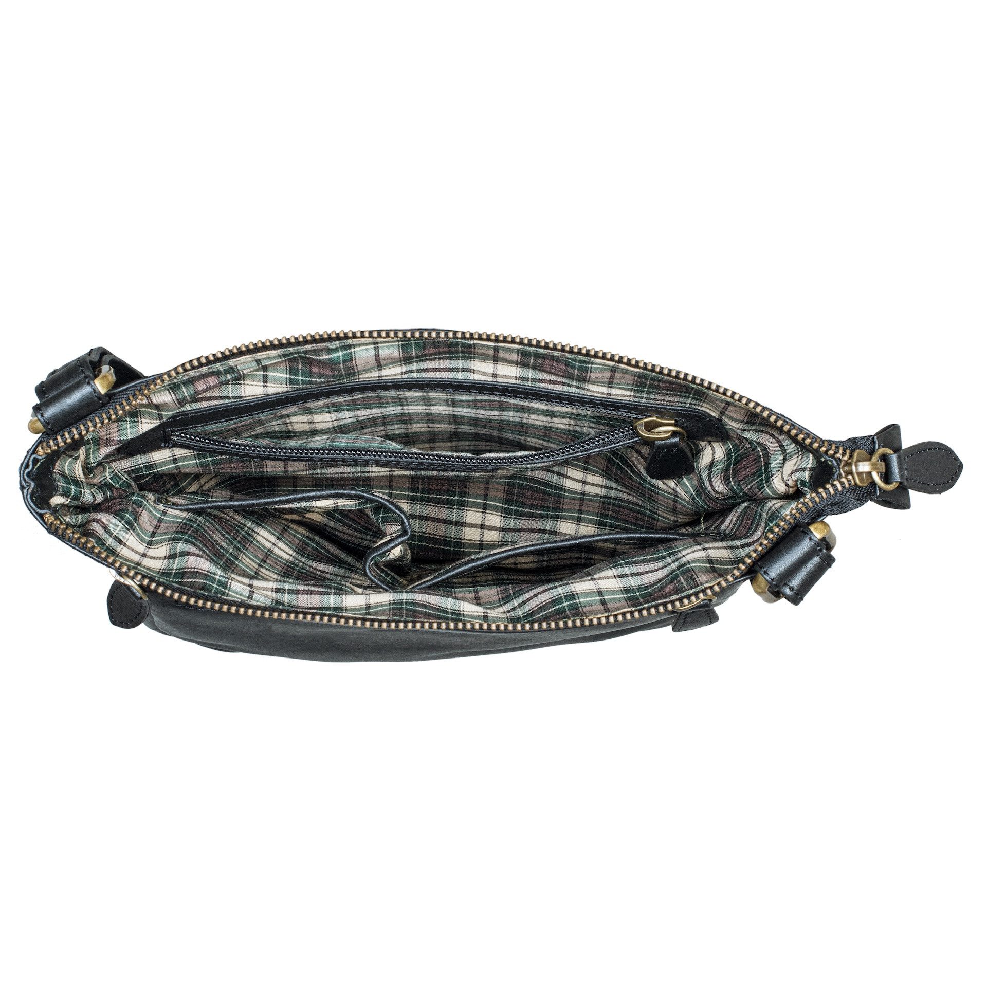 Benthill Umhängetasche Damen Echt Leder Handtasche Schultertasche Ledertasche Umhängetasche, Schultergurt / Umhängegurt Reißverschlussfach – Bild 4 von 5