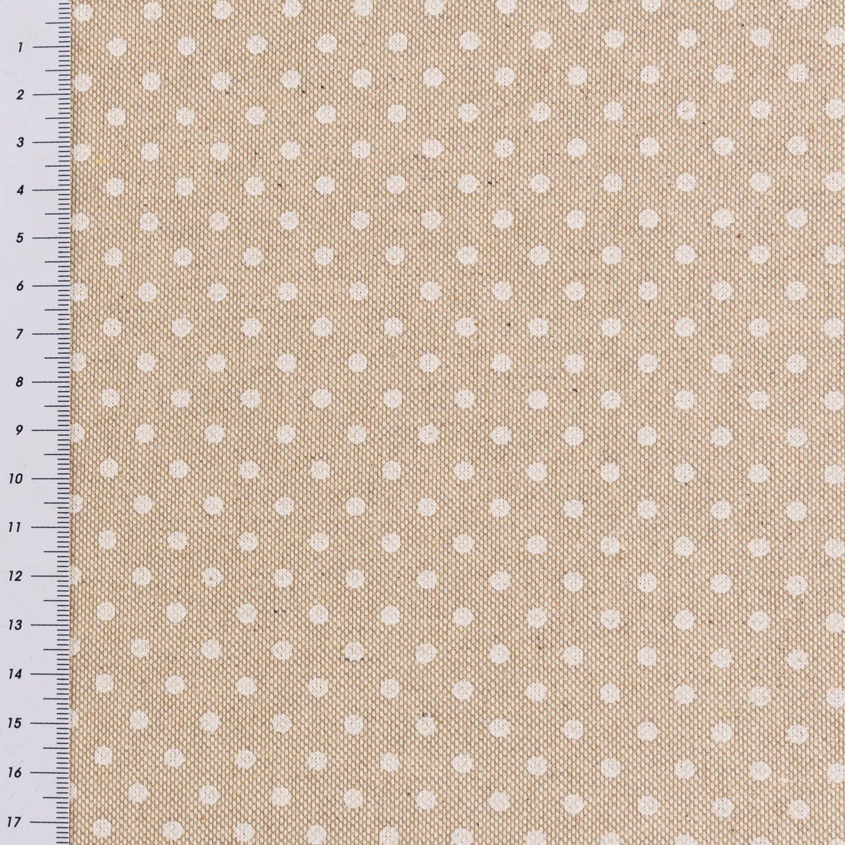 SCHÖNER LEBEN. Tischdecke Tischdecke Leinenlook Basic Dot Pünktchen natur div. Größen, handmade