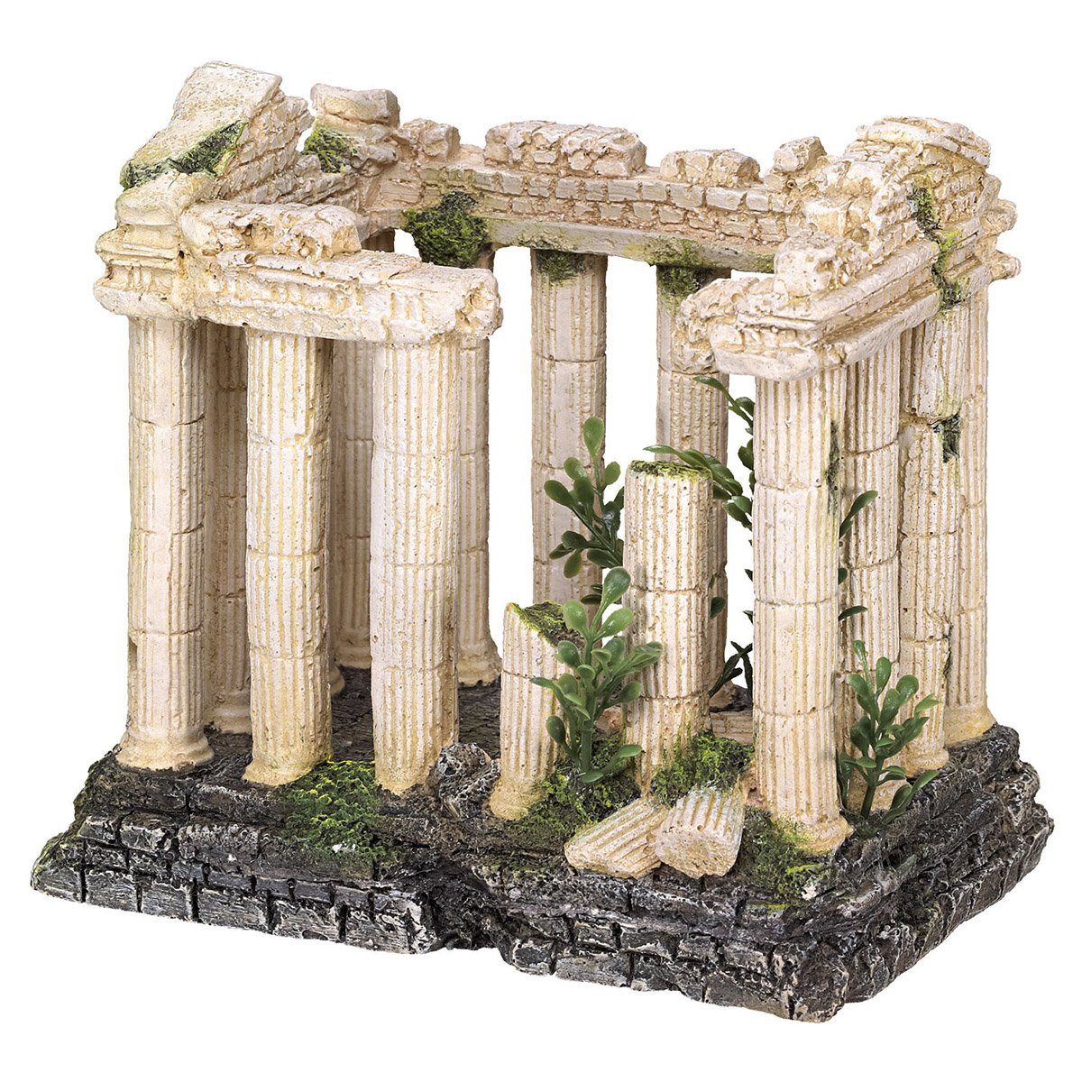 Aquariendeko Aquariendekoration Akropolis mit Pflanzen