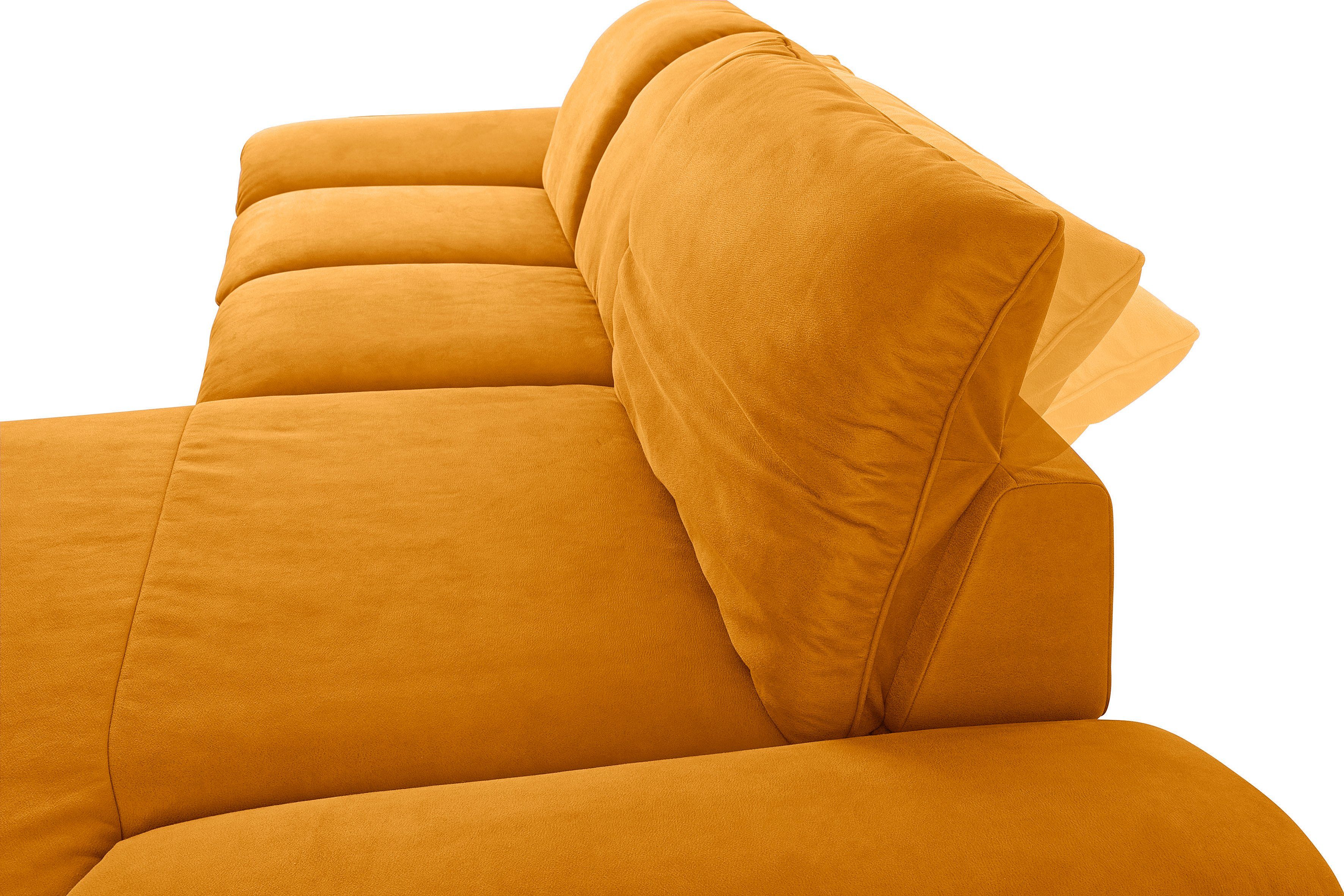 cm Ecksofa 340 mit W.SCHILLIG Chrom enjoy&MORE, Füße Breite Sitztiefenverstellung, glänzend,