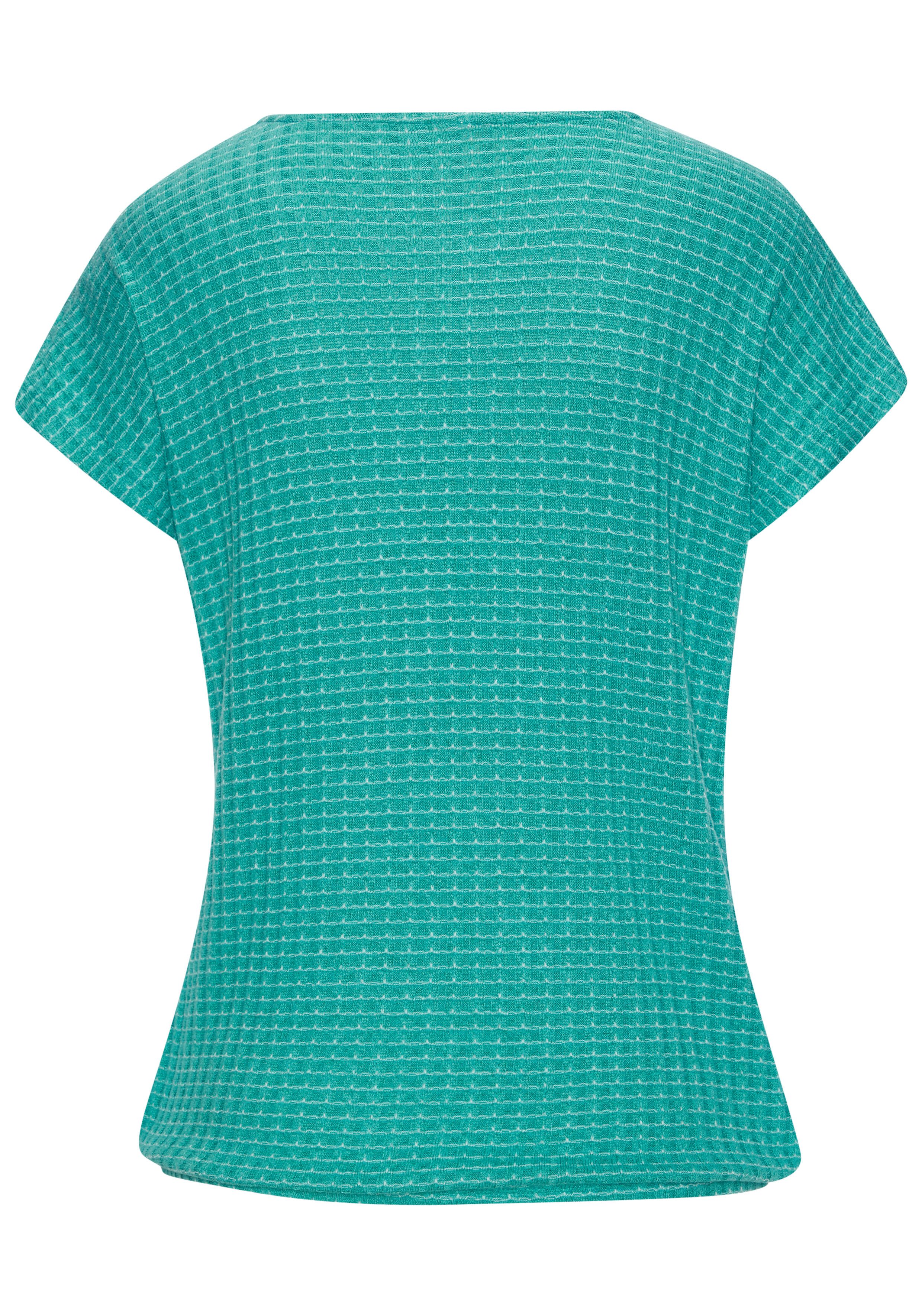 Vivance Kurzarmshirt aus strukturierter Strickqualität mit Gummizug im Bund