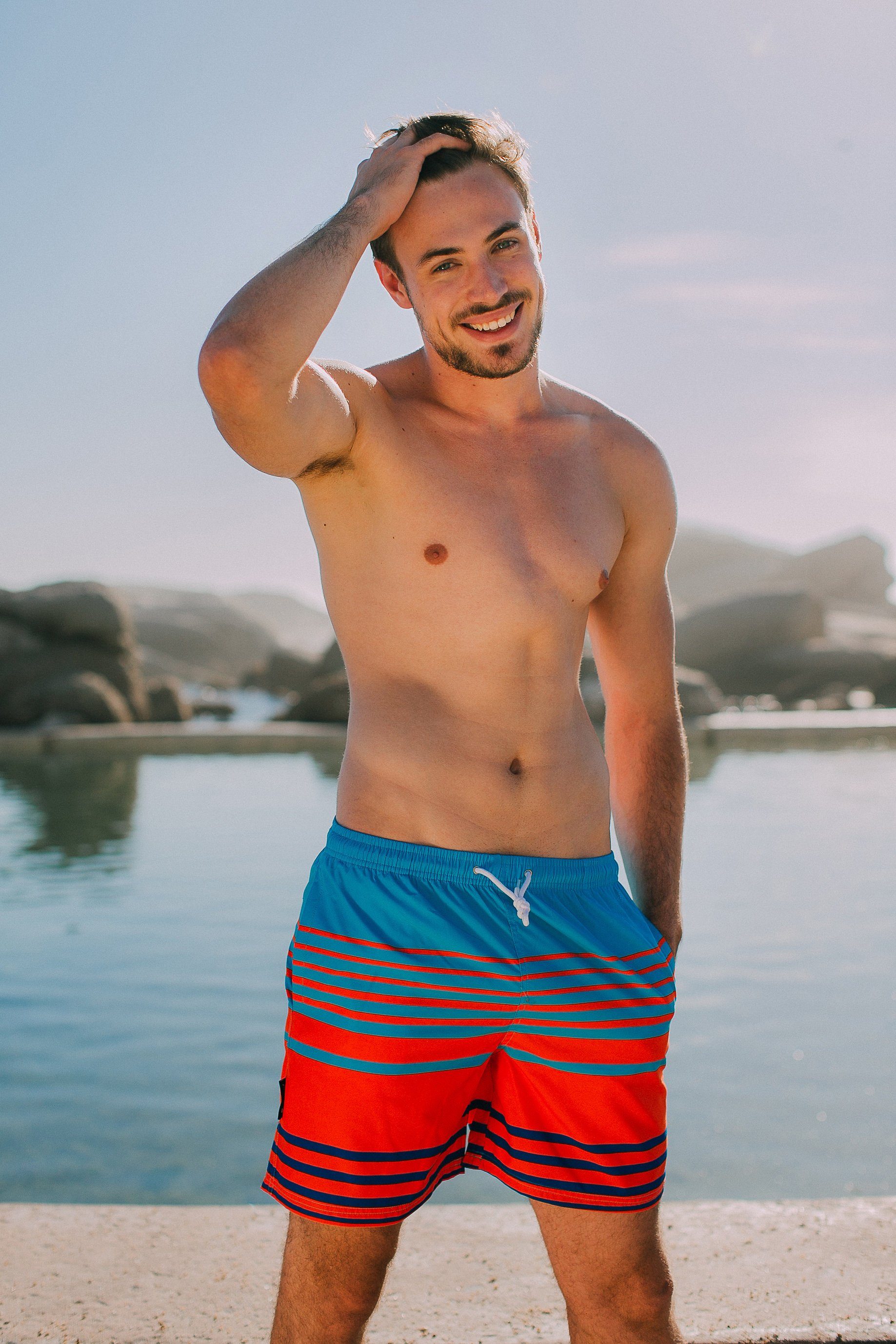 Luvanni Badehose Badehose Herren Schnelltrocknende Beachshorts 564 Badeshor günstig online kaufen