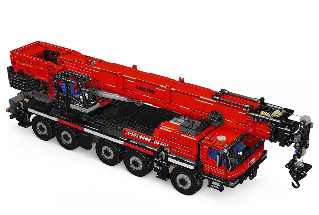 Mould King 17074 Crane Red Konstruktions-Spielset, (3218 St)