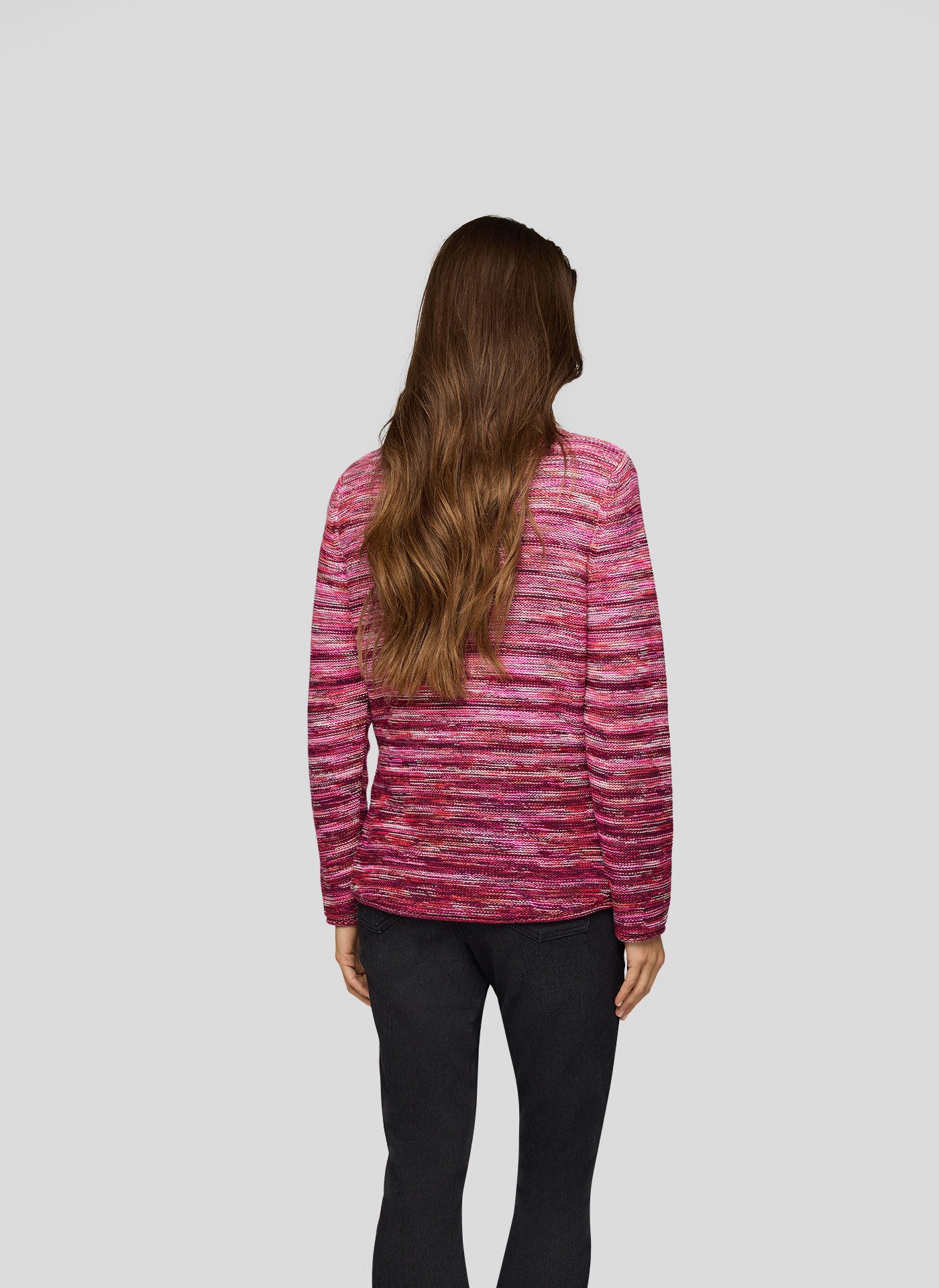 Rabe Rundhalspullover mit intarsien Print günstig online kaufen