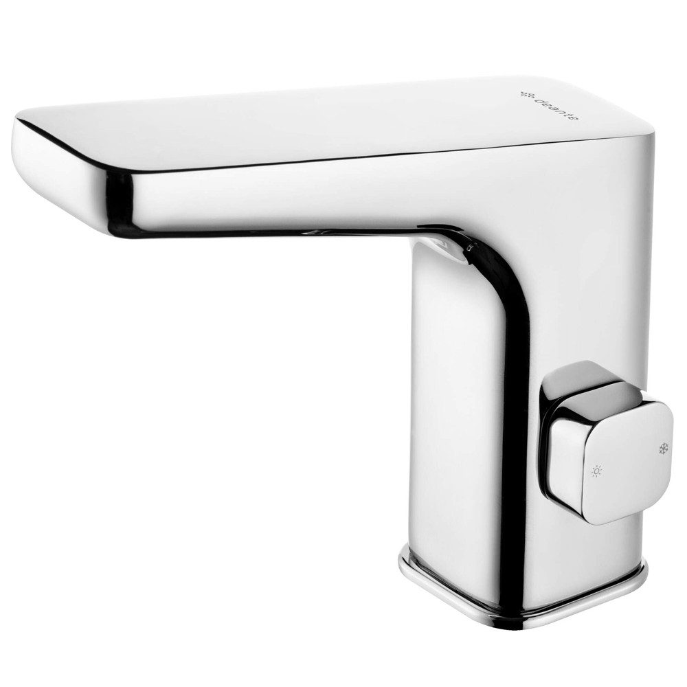 Lomadox Waschtischarmatur HIACYNT-30 Moderne Sensor- Chrom, batteriebetrieben, B/H/T ca.: 5,1/14,1/15,7 cm