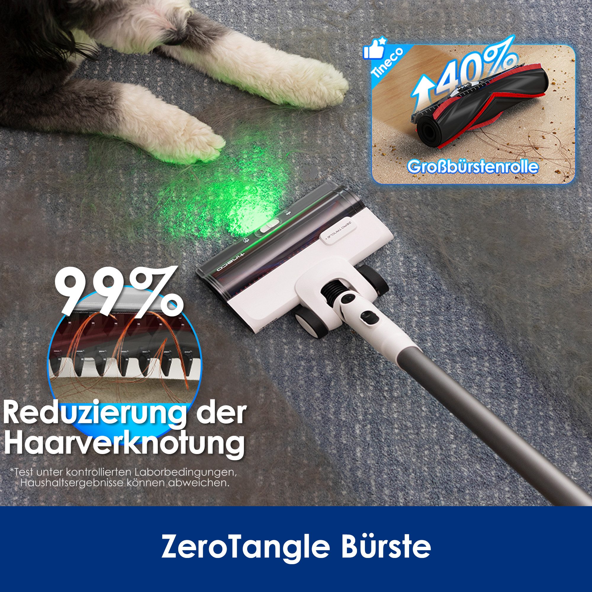 Tineco Akku-Stielstaubsauger Pure One Station 5, 2x6-fach Filter für Allergiker und Tierhaushalte, 500 W, beutellos, Automatik Modus, Zyklonfilter, bis zu 70 Min Laufzeit, Akku wechselbar