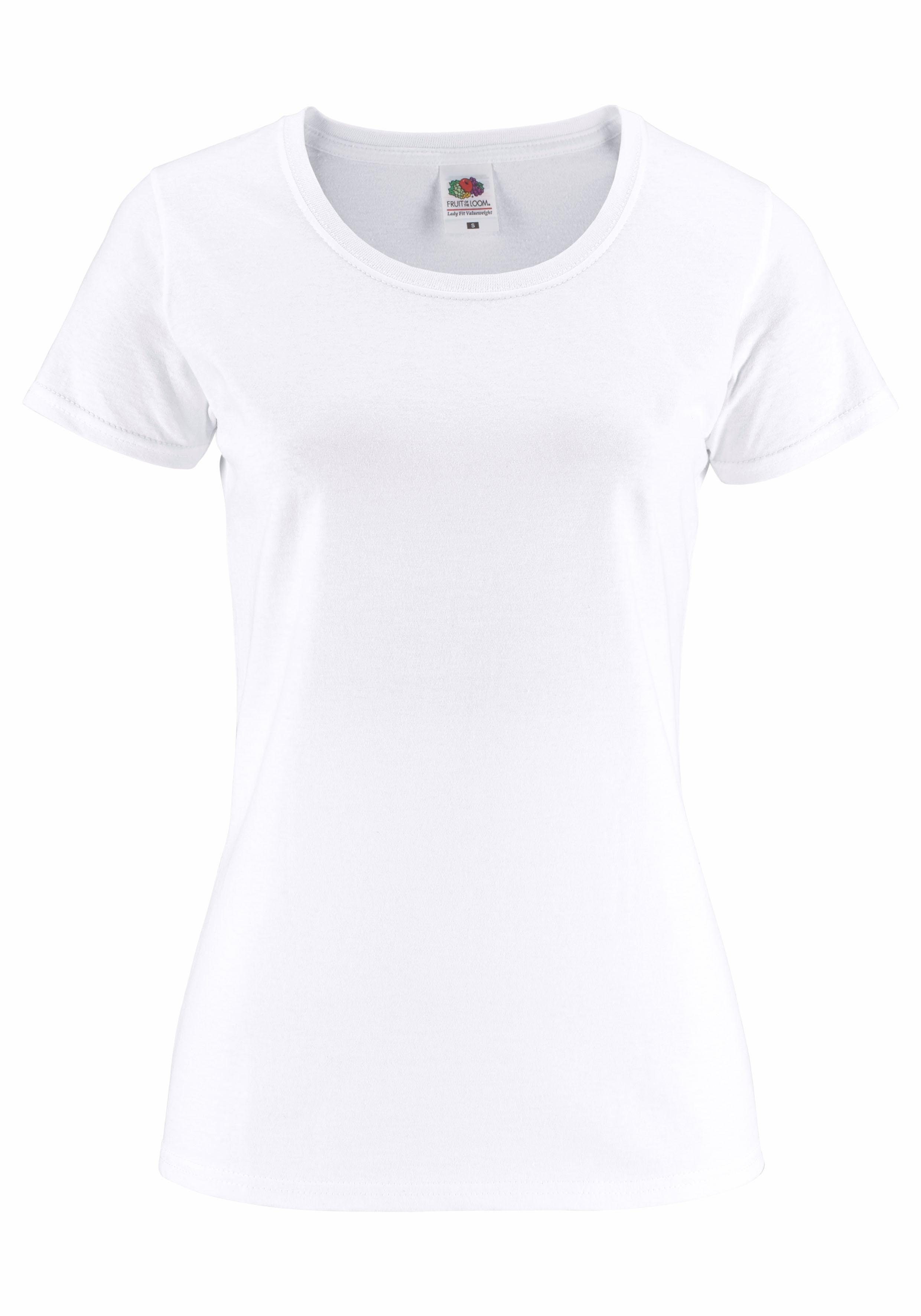 Fruit of the Loom Rundhalsshirt Lady Fit Premium (Packung, 2-tlg., 2er-Pack)