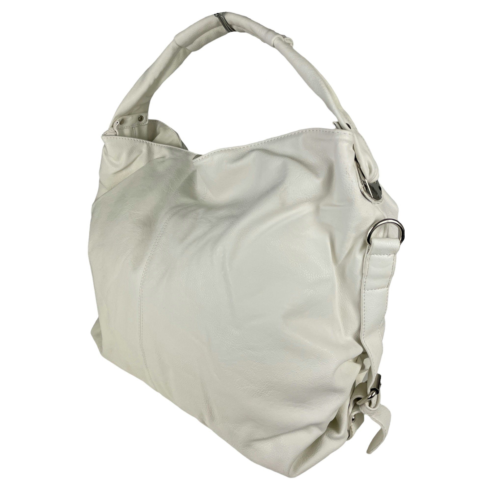 Taschen4life Schultertasche Damen Shopper bag 0266, große Umhängetasche uni