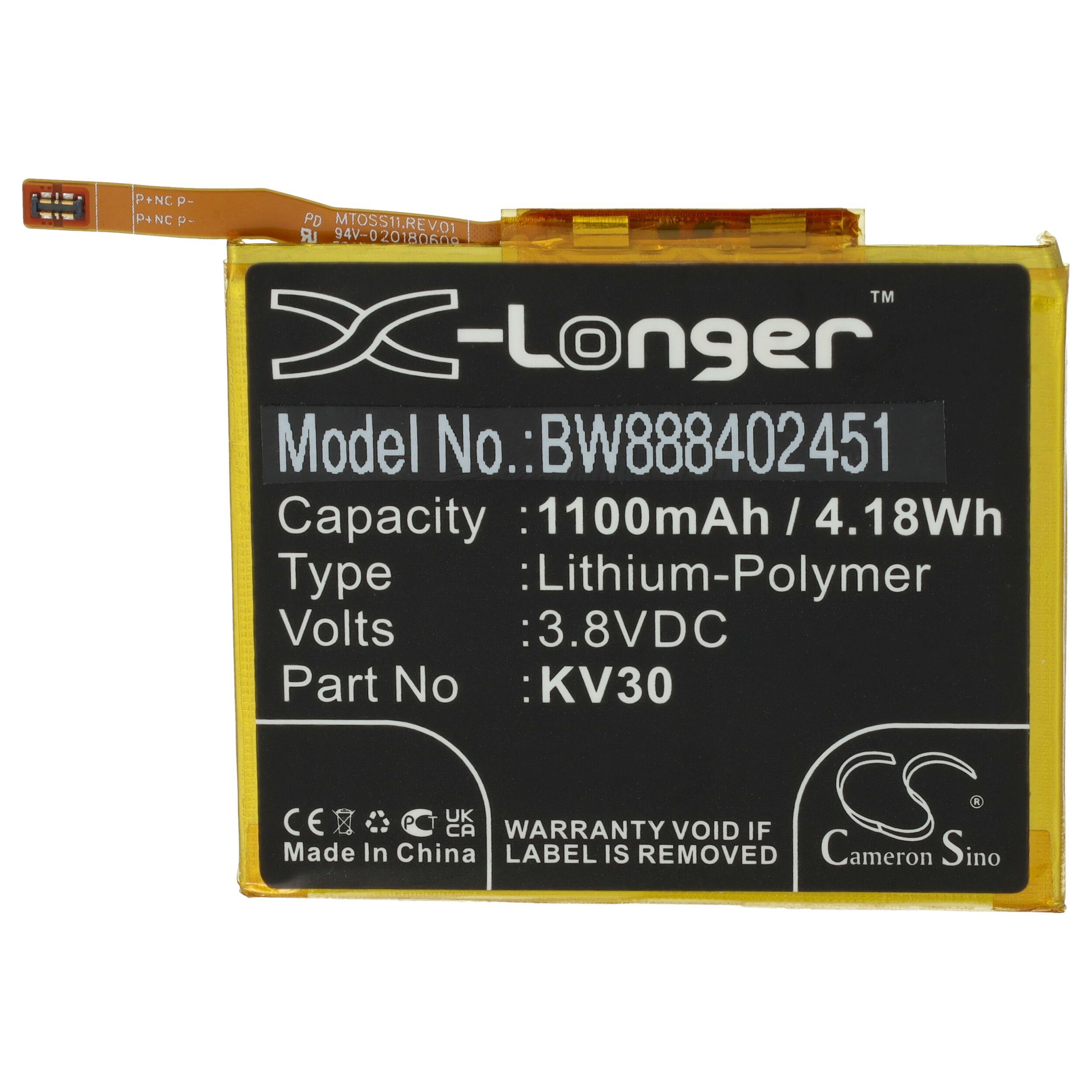 vhbw für Ersatz SB18C40007 KV30, V) Motorola 1100 für mAh (3,8 Li-Polymer Smartphone-Akku