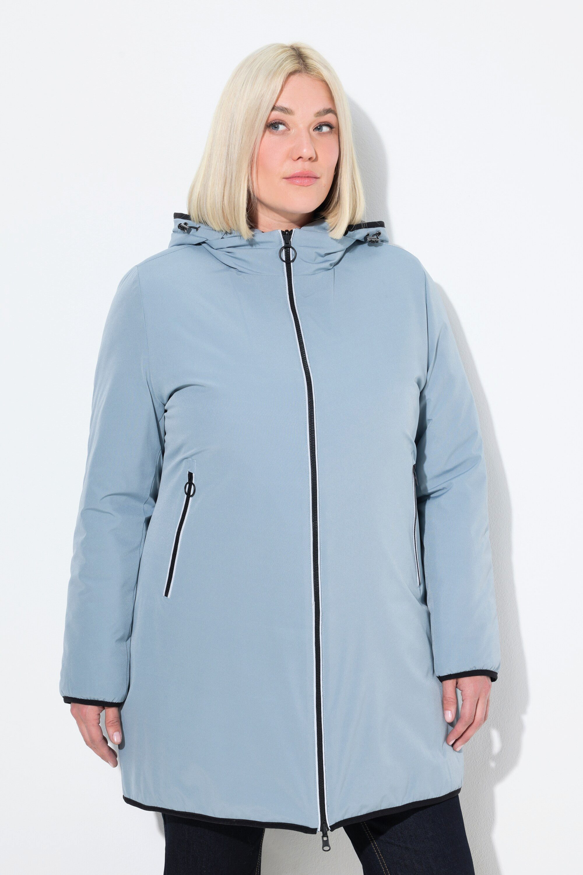 Ulla Popken Funktionsjacke HYPRAR Wende-Steppjacke wasserdicht 2-Wege Zippe günstig online kaufen