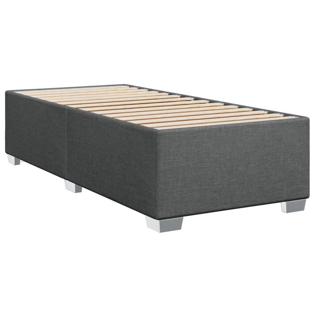 vidaXL Bett Bettgestell ohne Matratze Dunkelgrau 100x200 cm Stoff