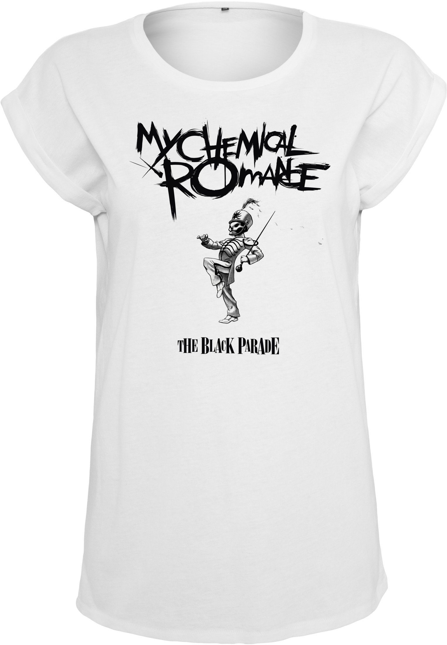 T-Shirt (1-tlg) Chemical Tee Merchcode MT413 Parade Cover Romance My Chemical Ladies Romance Damen My Black white