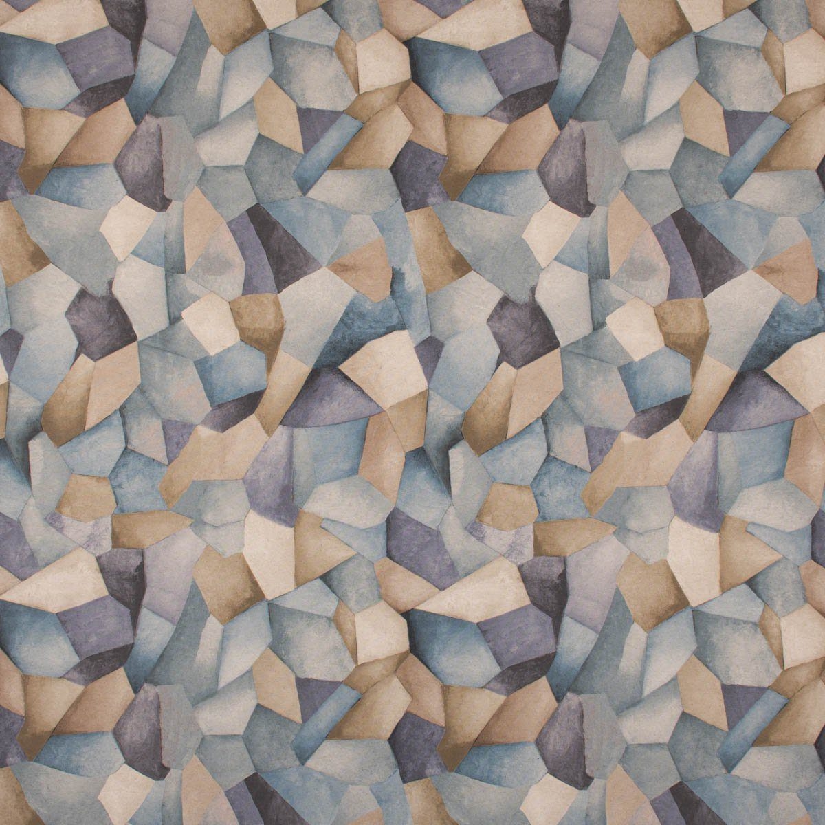 Thumbnail - Prestigious Textiles Stoff Dekostoff Baumwolle Digitaldruck Statue Mosaik Abstrakt blau 140cm, allergikergeeignet