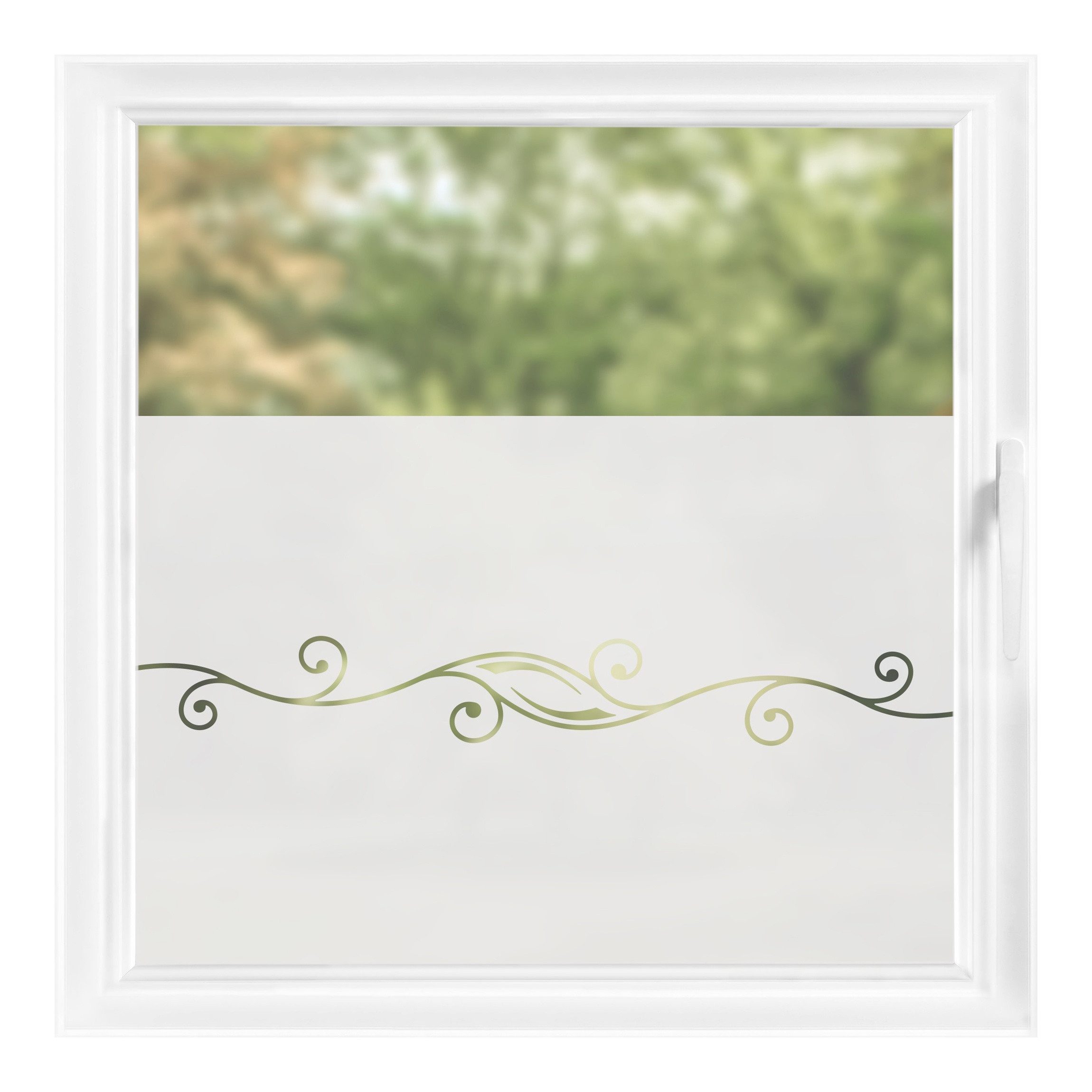 Bilderdepot24 Fensterfolie statisch haftend Motiv Fensterdeko Ornament II Muster, blickdicht, Innen Fenster Tür Balkontür Küche Badezimmer Wohnzimmer Schlafzimmer
